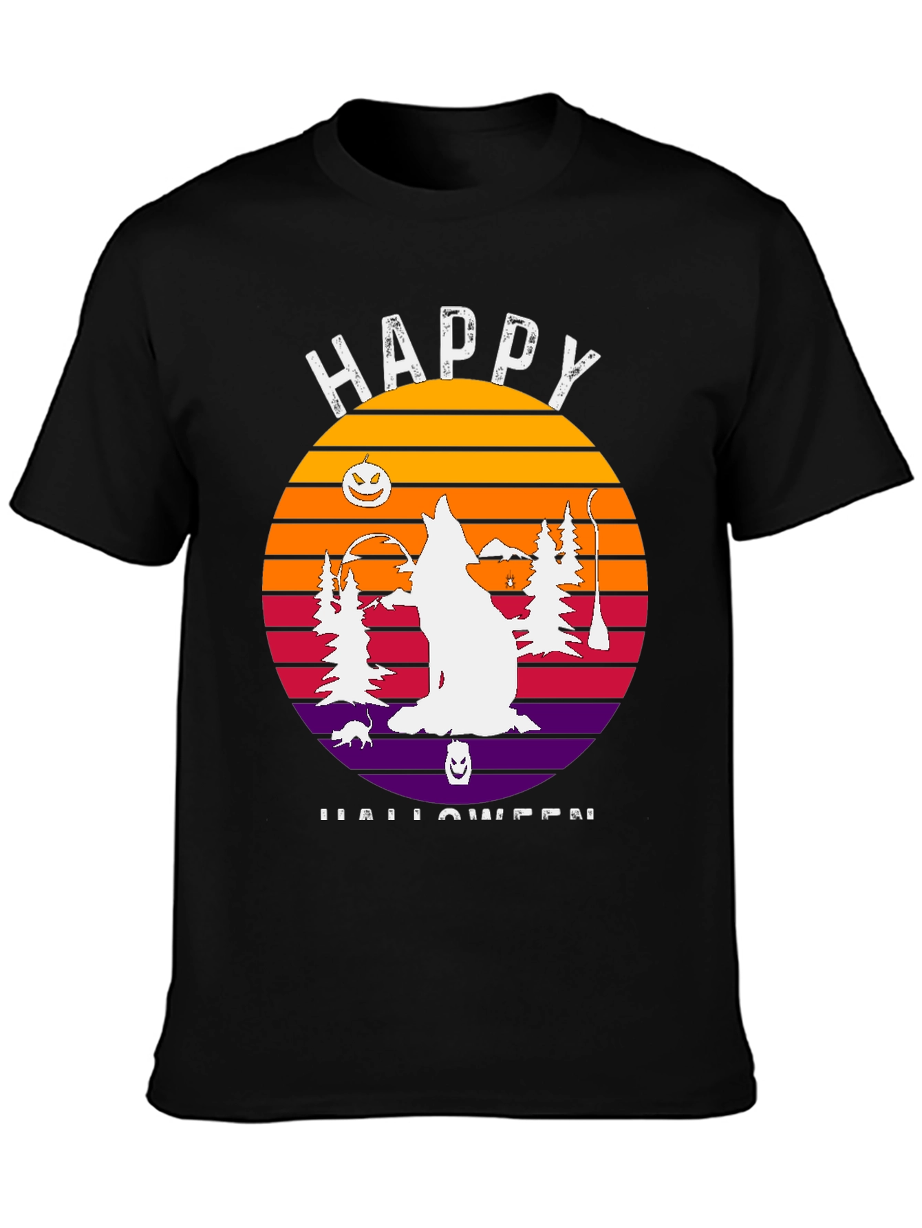 Happy Halloween Wolf Sunset T-Shirt