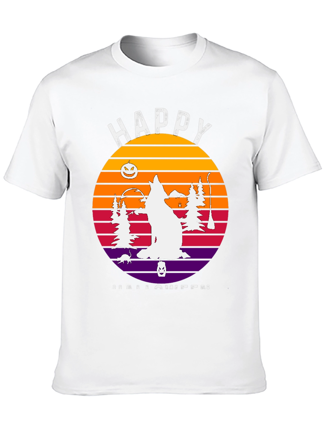 Happy Halloween Wolf Sunset T-Shirt