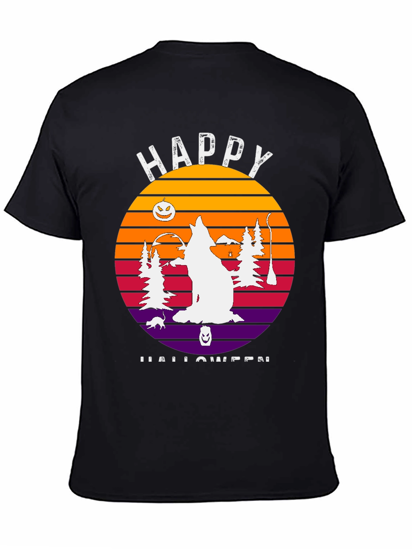 Happy Halloween Wolf Sunset T-Shirt