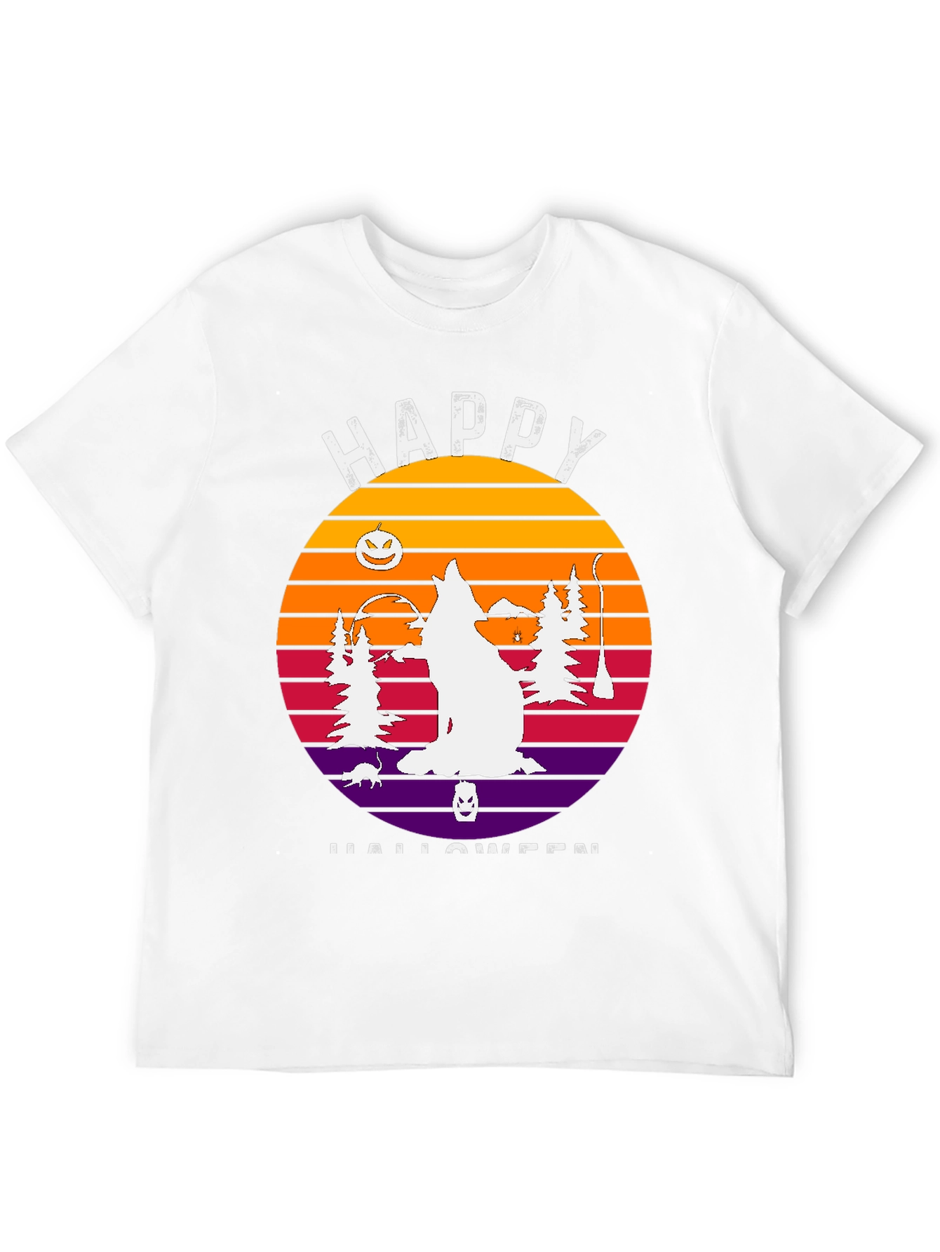 Happy Halloween Wolf Sunset T-Shirt
