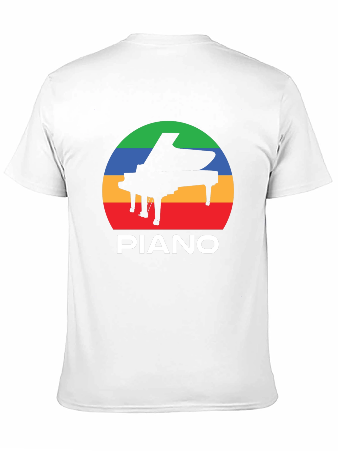 Piano Sunset T-Shirt - Retro Music Lover Tee