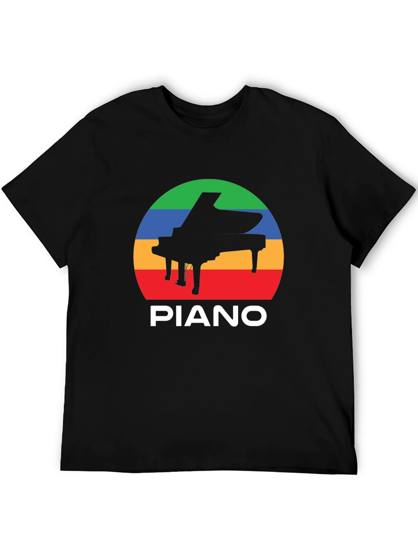 Piano Sunset T-Shirt - Retro Music Lover Tee