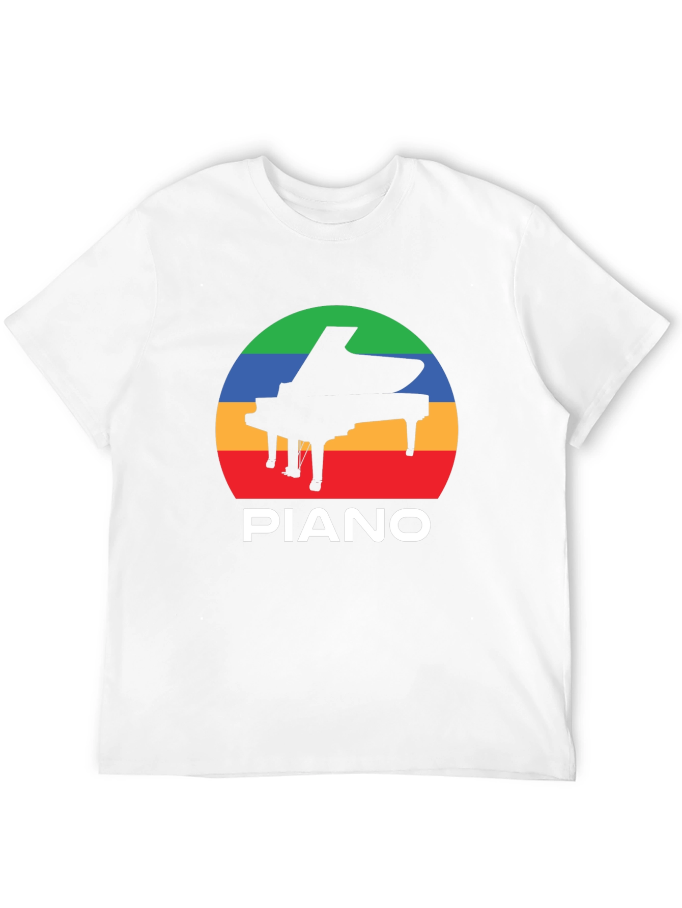 Piano Sunset T-Shirt - Retro Music Lover Tee