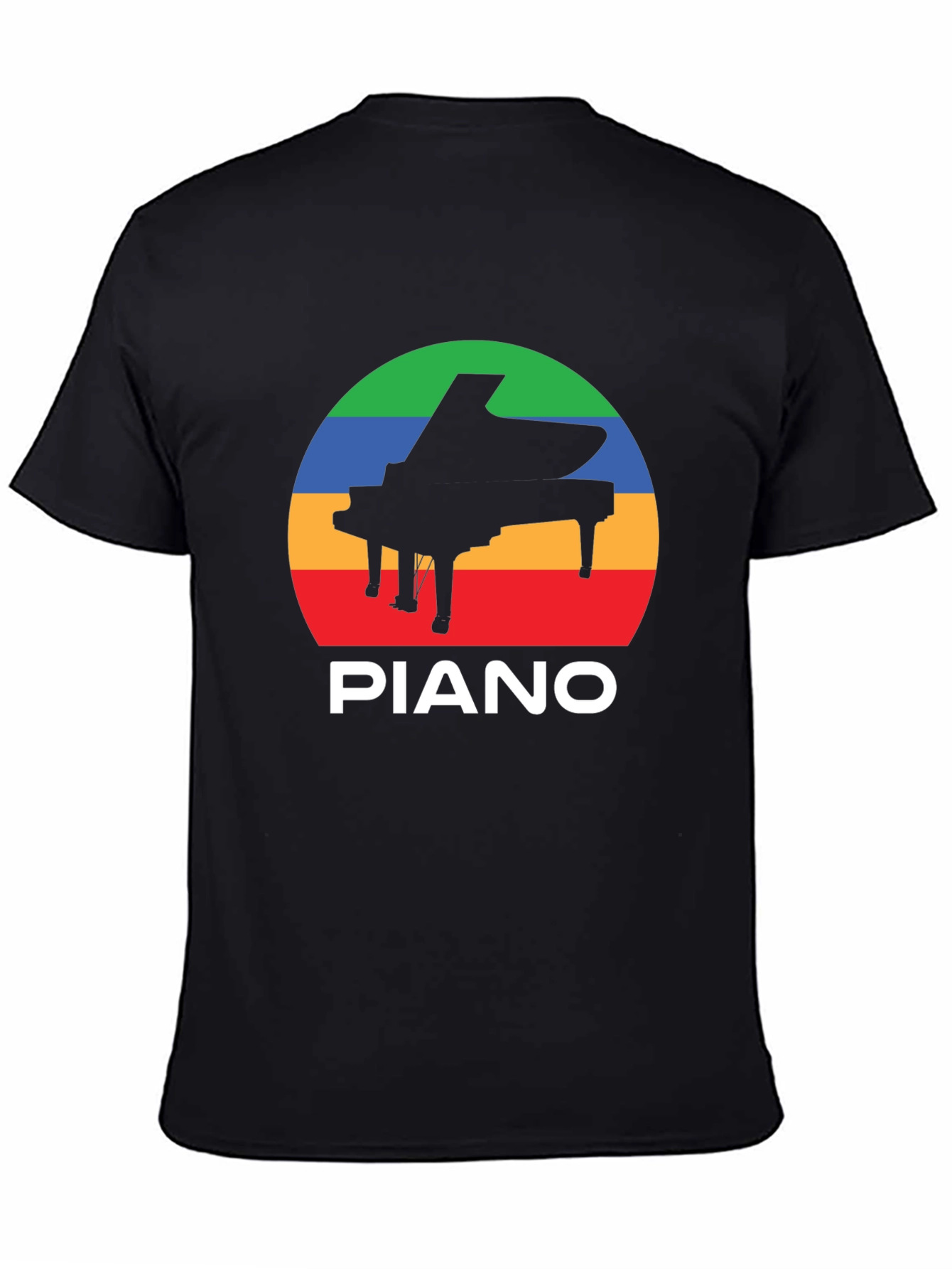 Piano Sunset T-Shirt - Retro Music Lover Tee