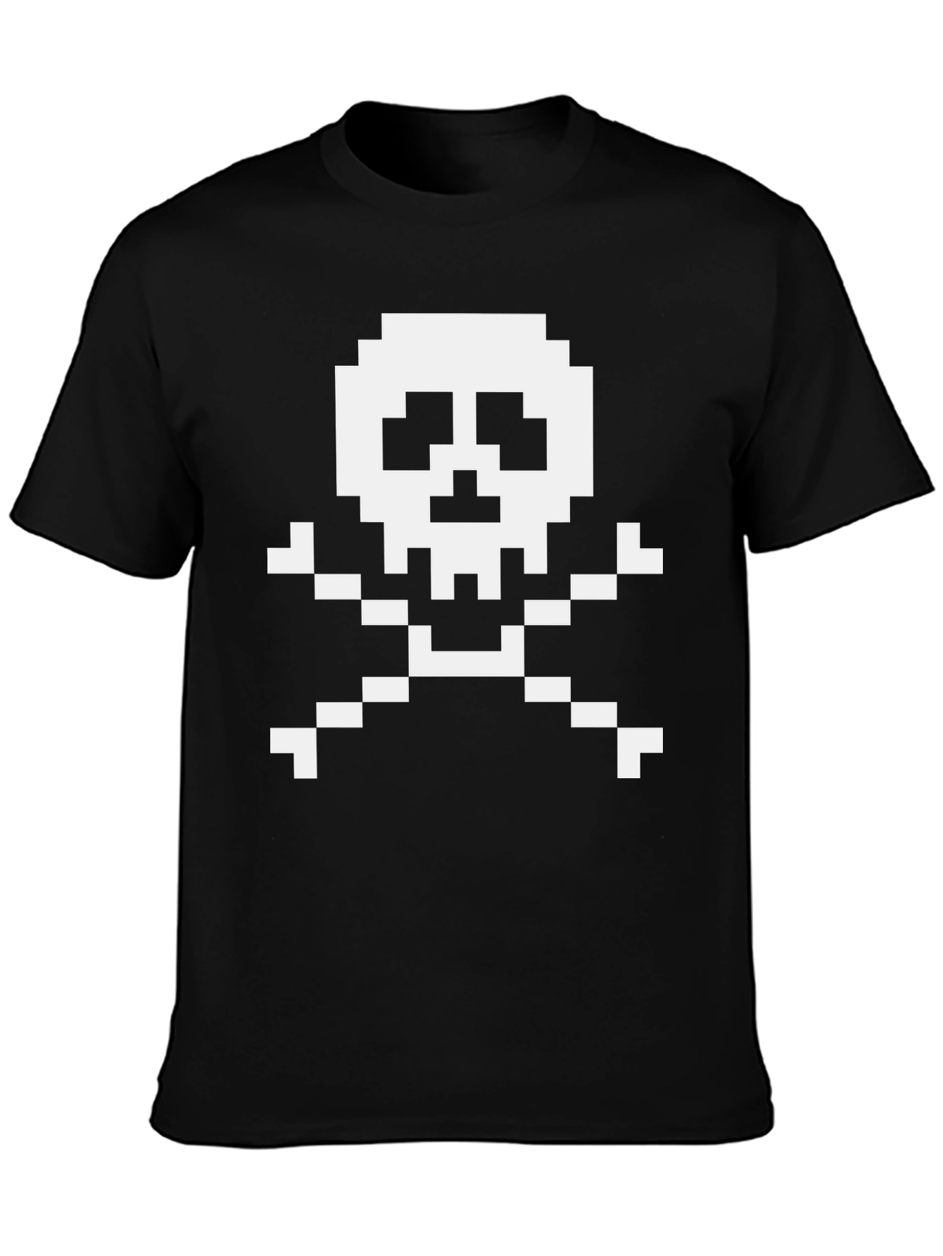 Pixel Skull & Crossbones Graphic T-Shirt
