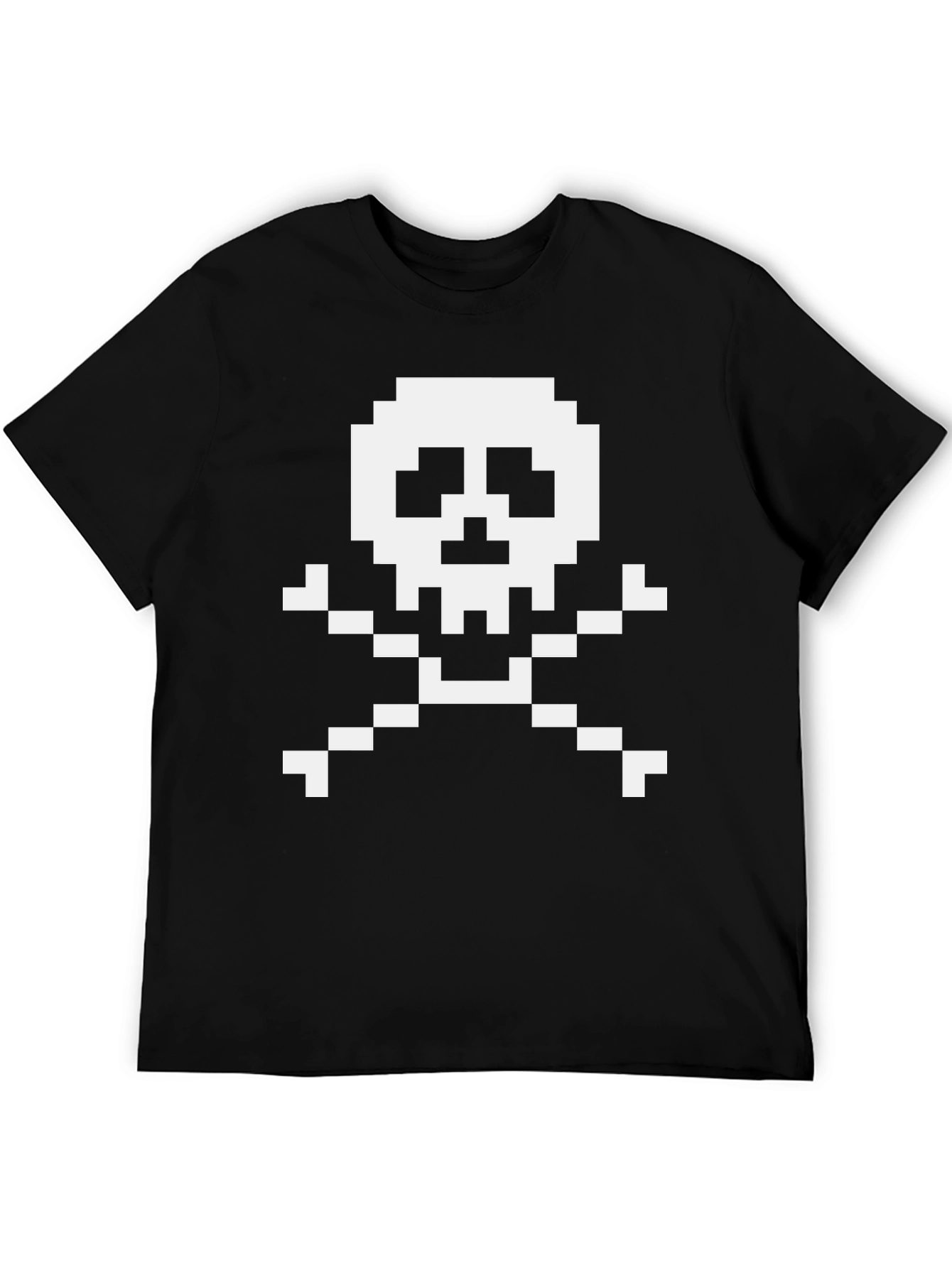 Pixel Skull & Crossbones Graphic T-Shirt