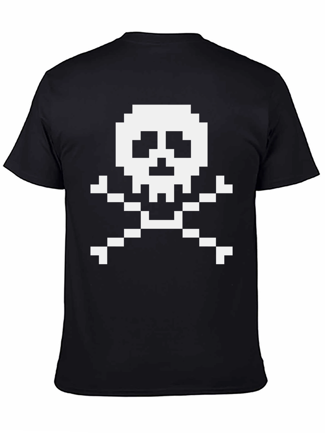 Pixel Skull & Crossbones Graphic T-Shirt