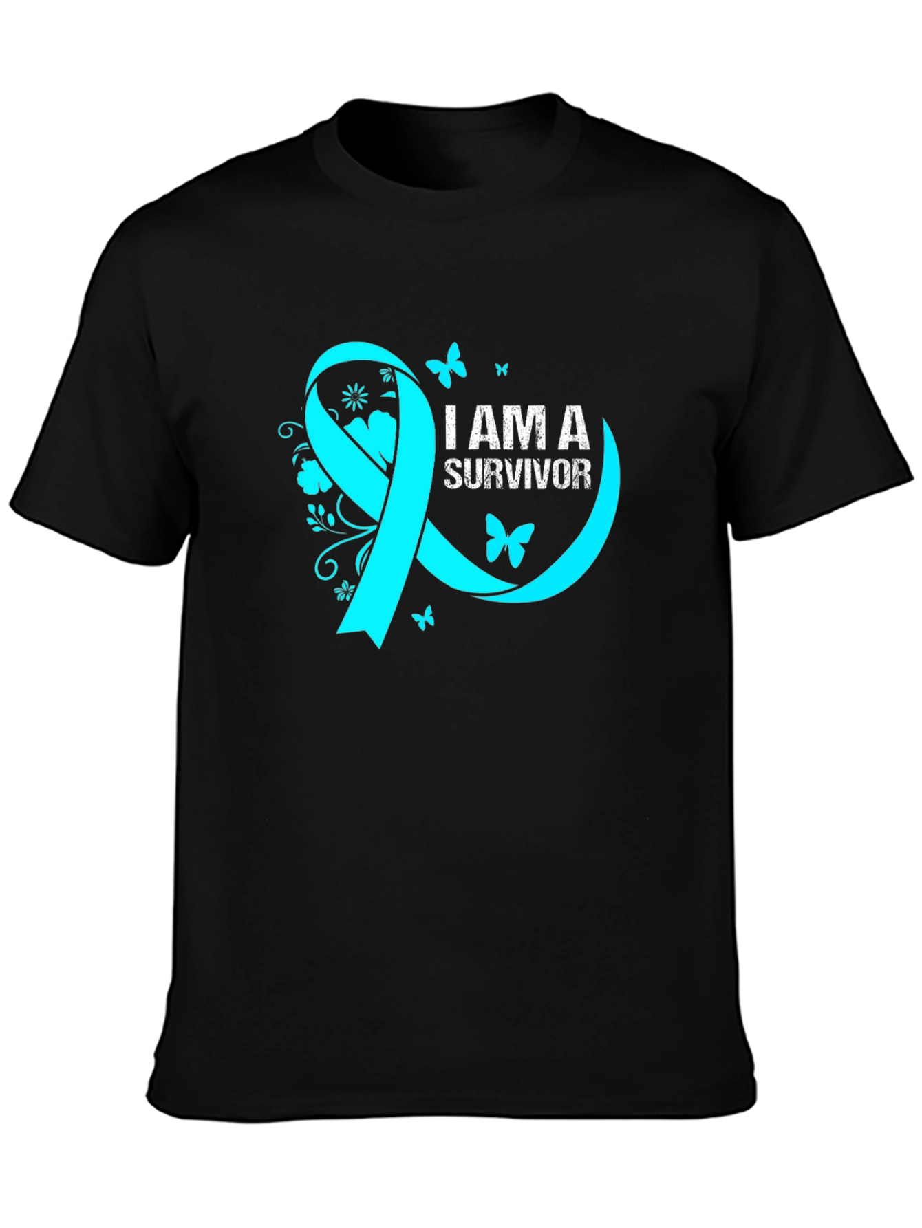 Survivor Ribbon Graphic Tee - Awareness Shirt