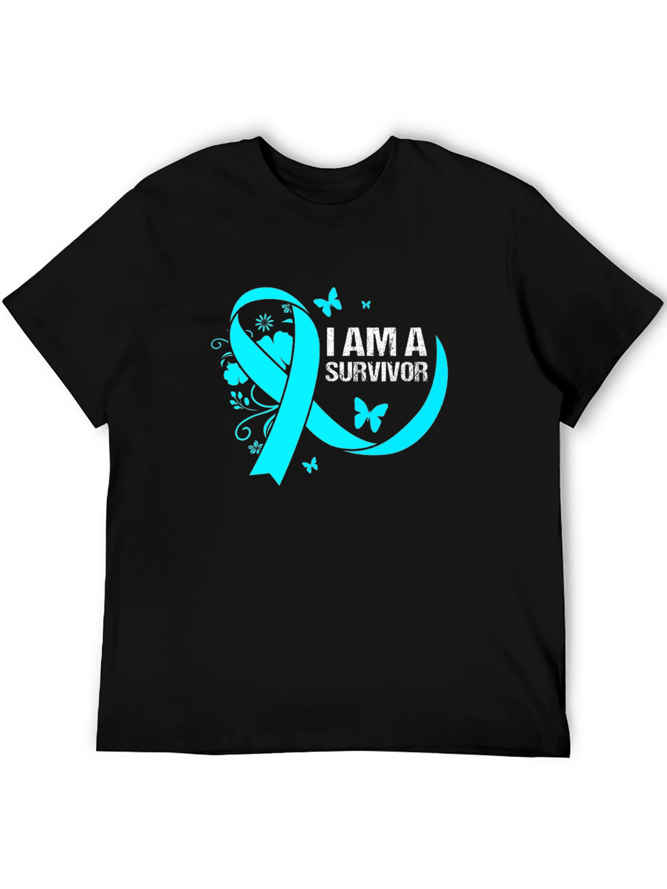 Survivor Ribbon Graphic Tee - Awareness Shirt