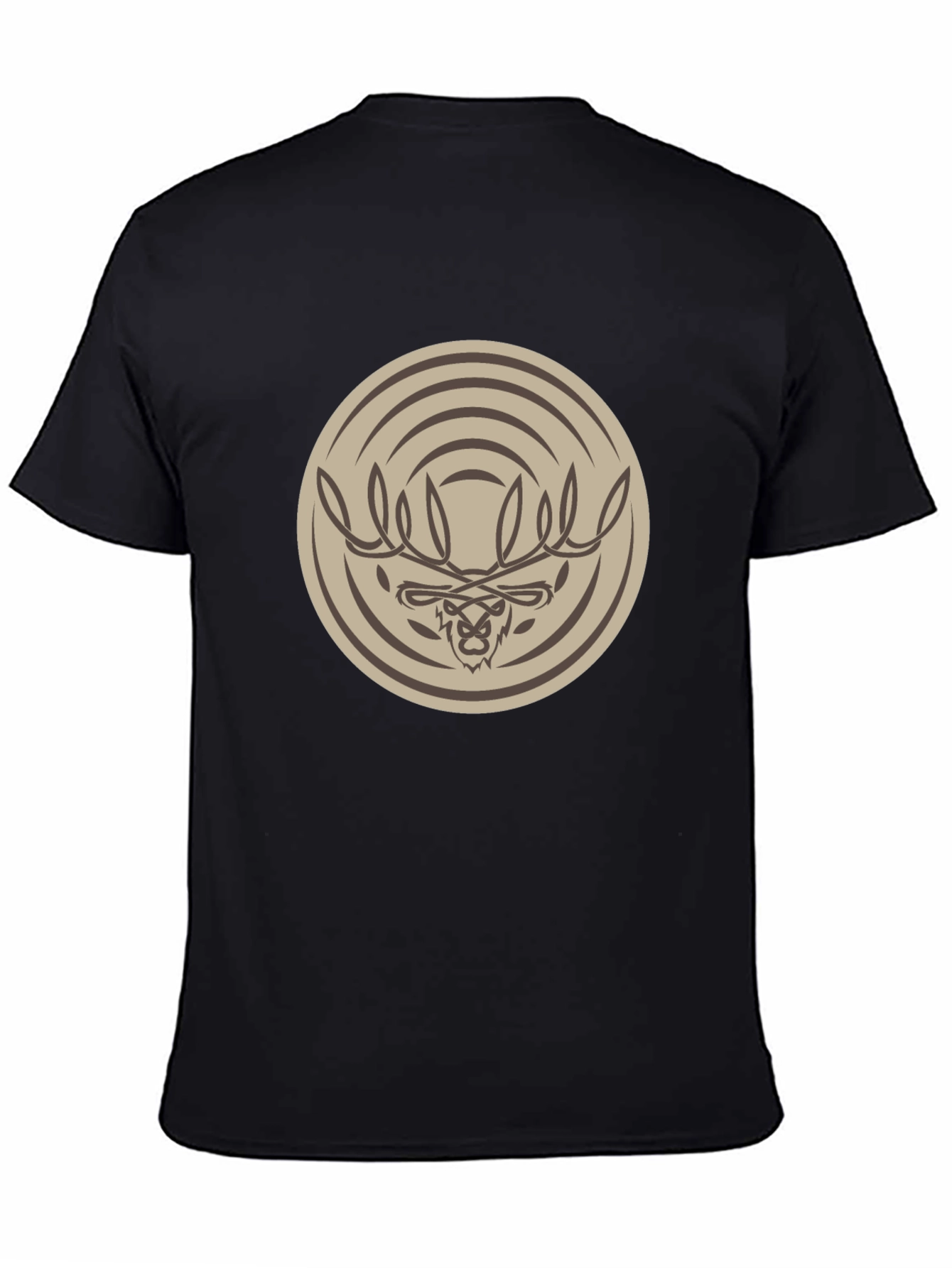 Tribal Moose Graphic Tee - Stylish Mens Black T-Shirt