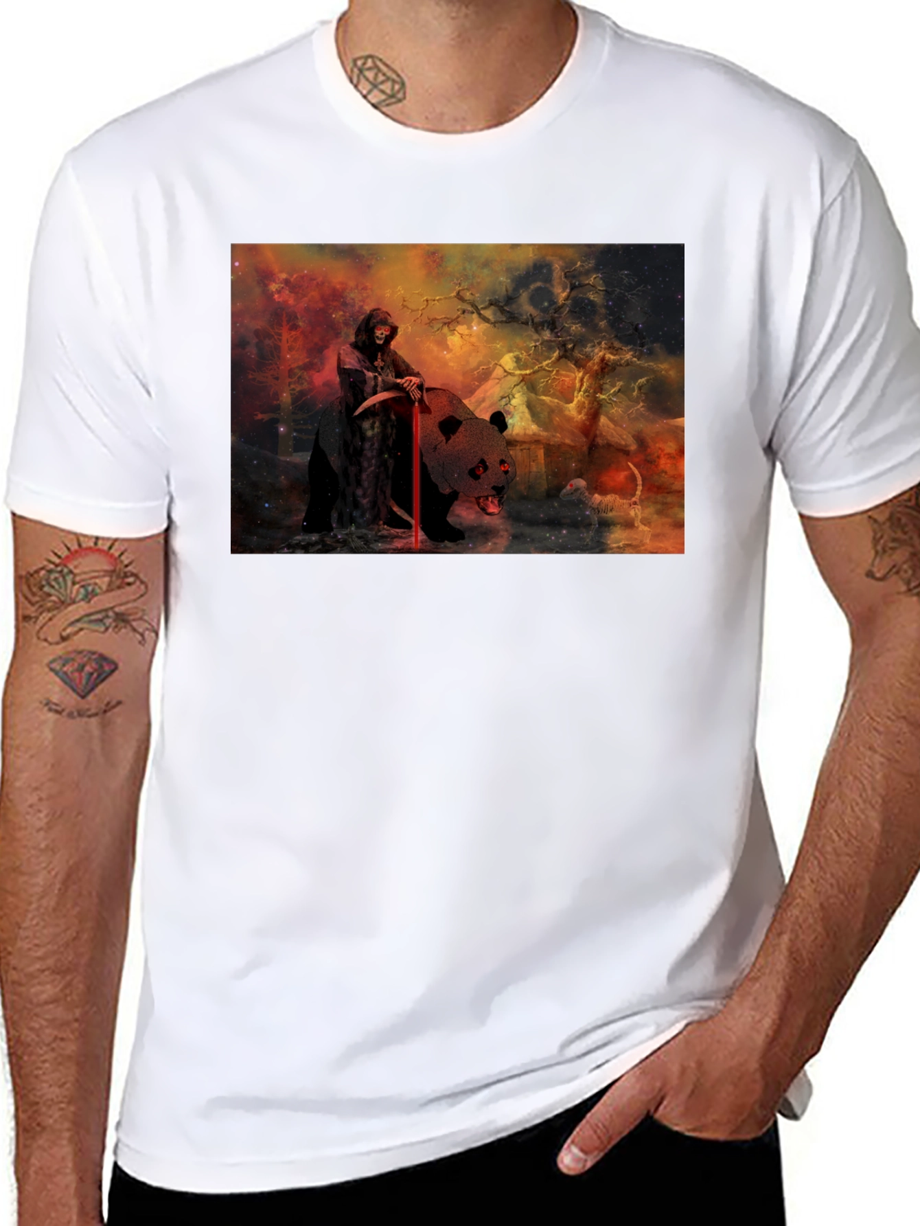 Grim Reaper Panda T-Shirt
