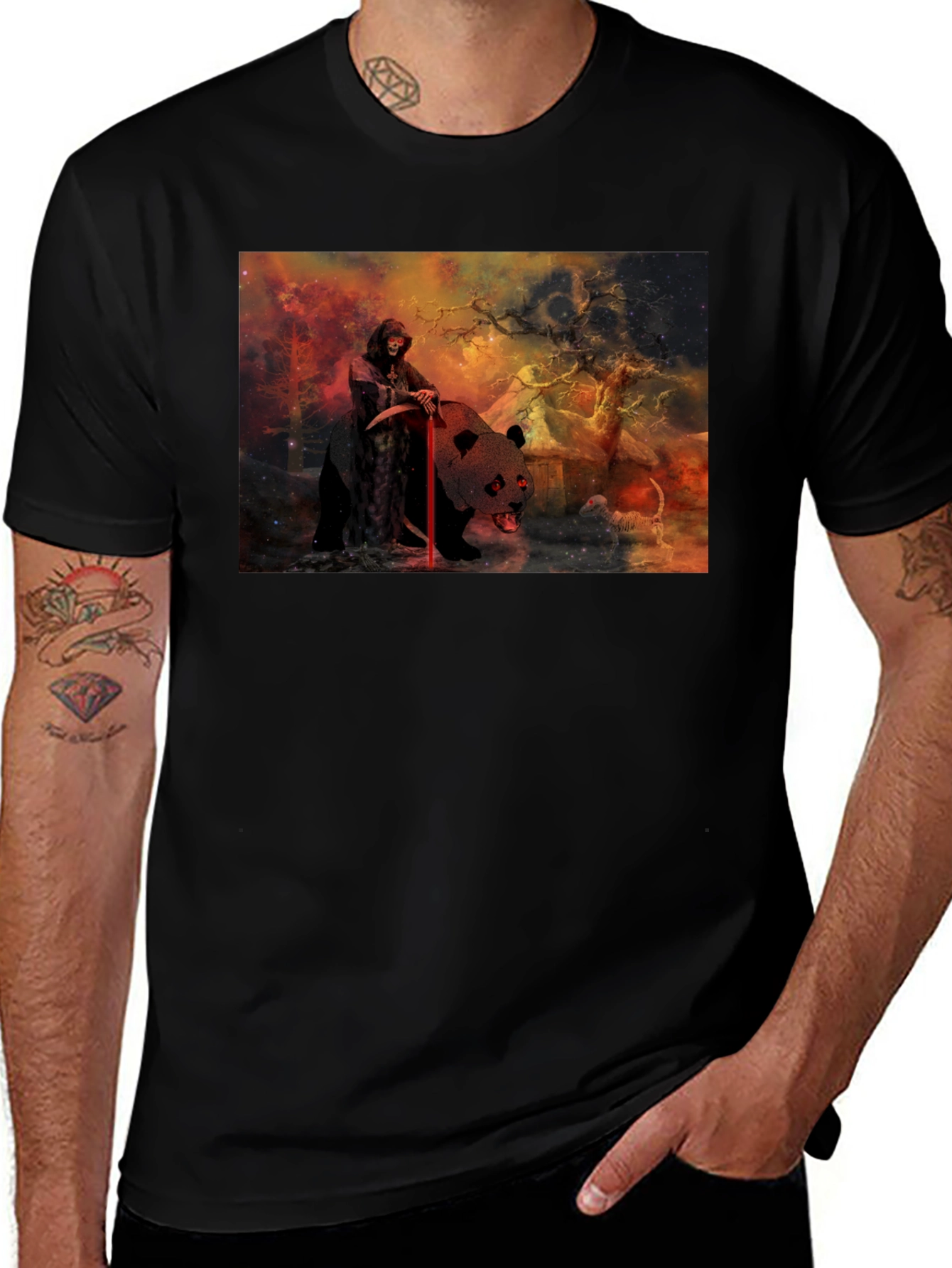 Grim Reaper Panda T-Shirt