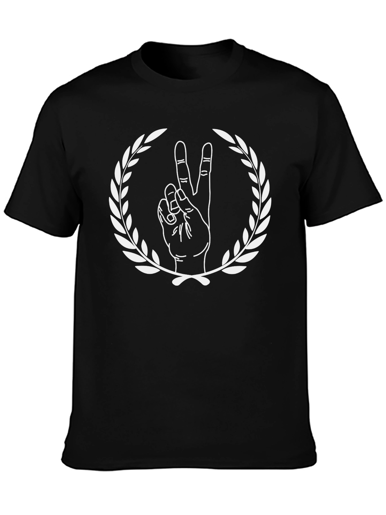 Peace Sign Wreath Black Graphic Tee