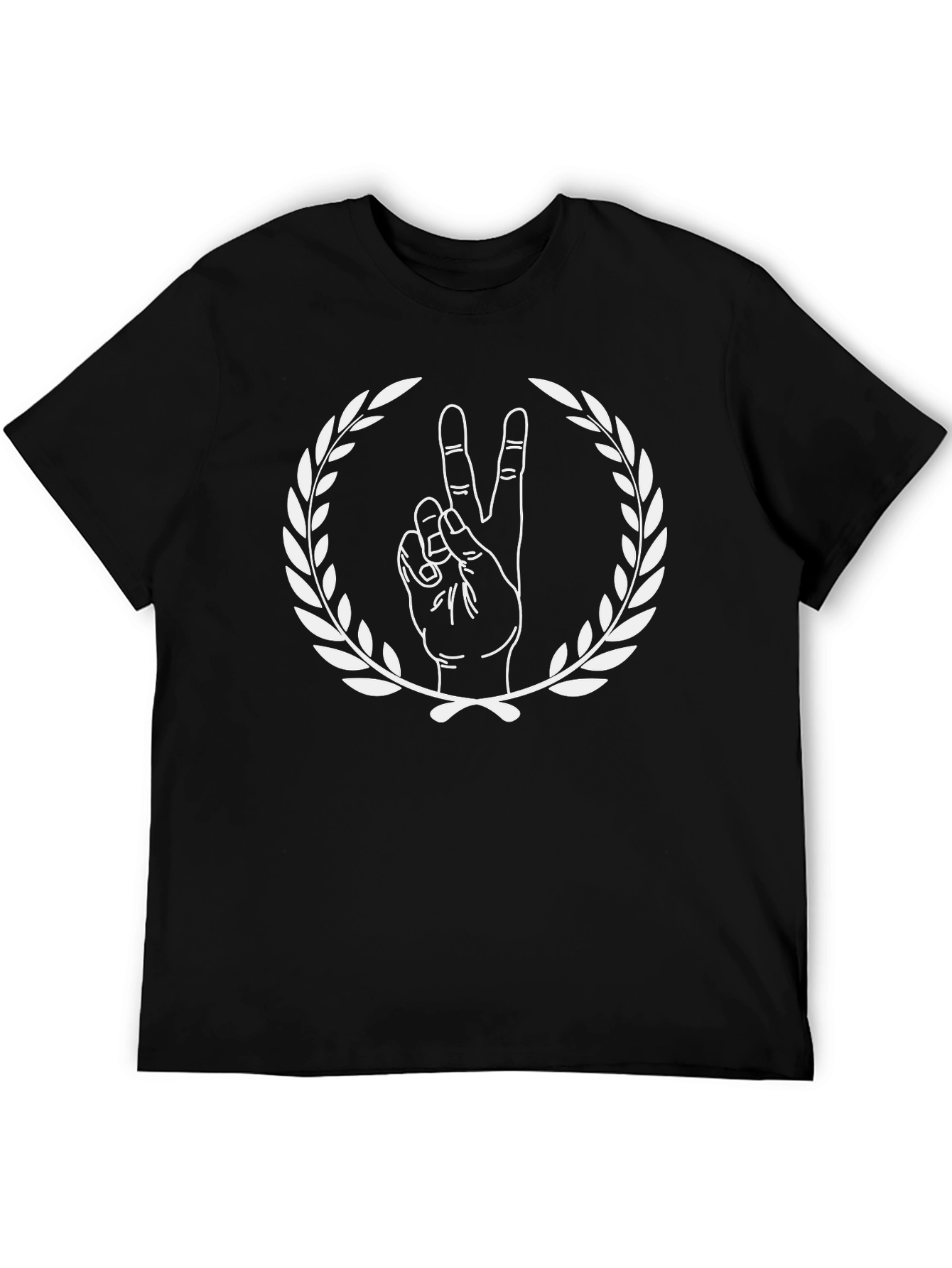 Peace Sign Wreath Black Graphic Tee