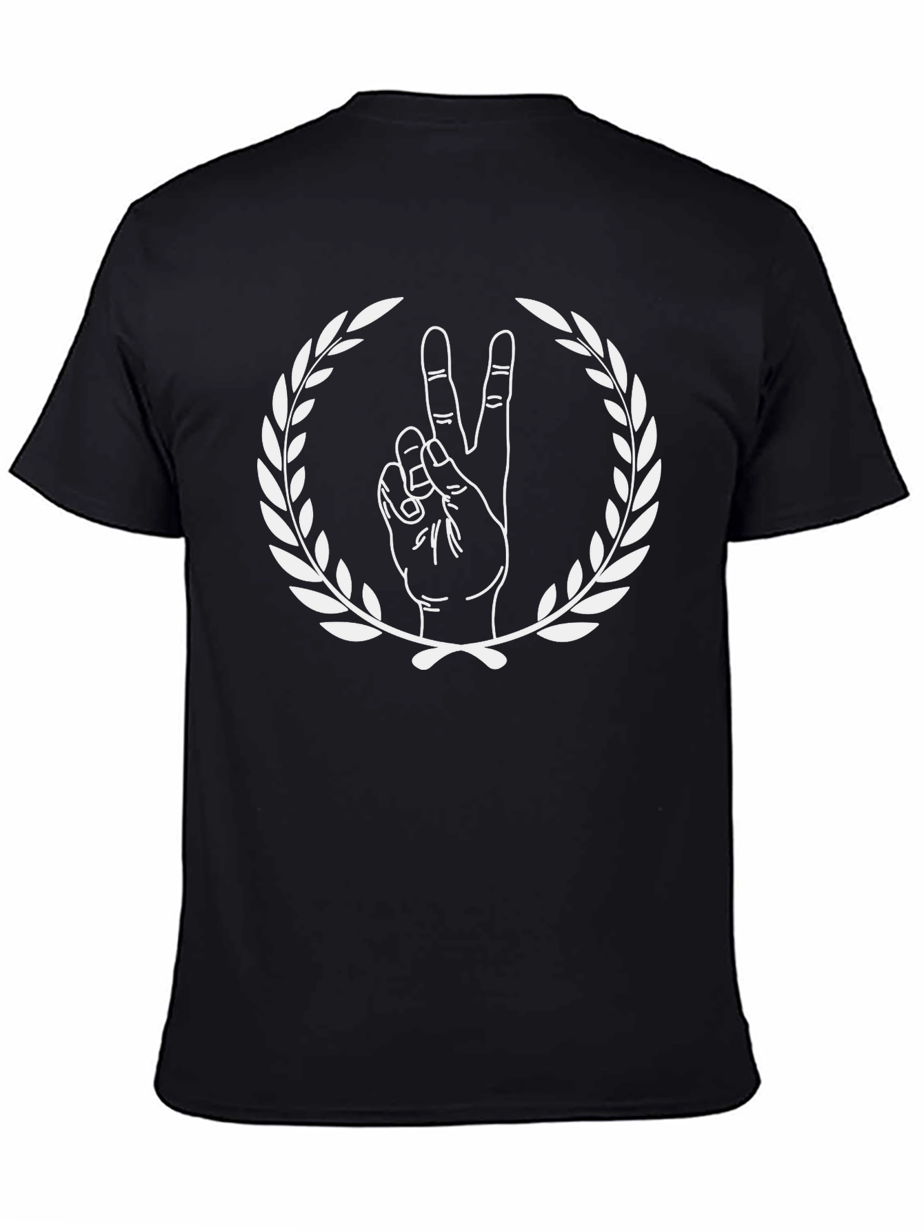 Peace Sign Wreath Black Graphic Tee