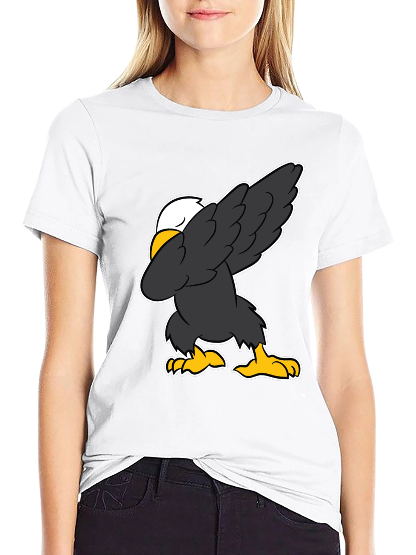 Dabbing Eagle Graphic Tee - Patriotic Fun