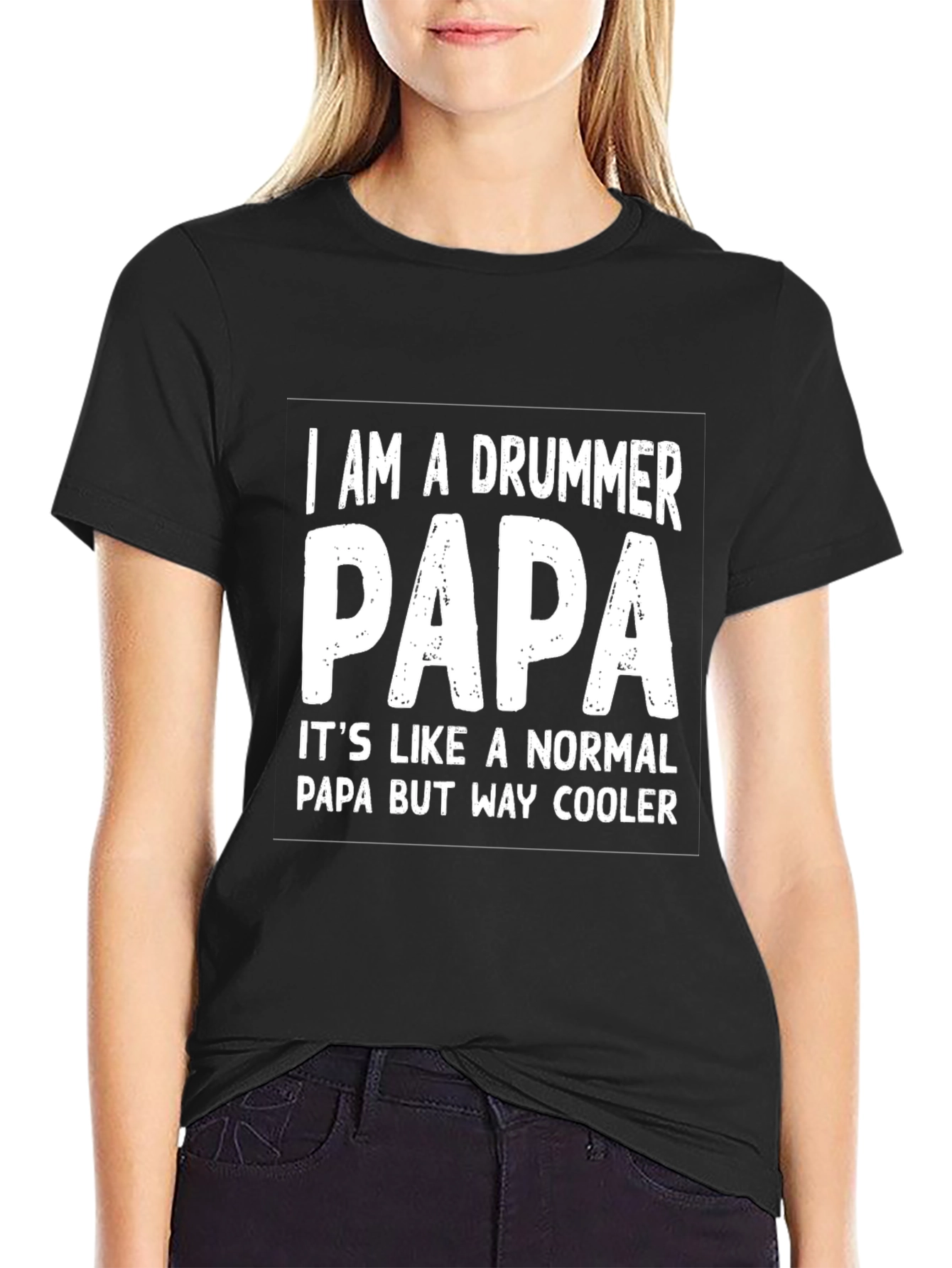 Drummer Papa T-Shirt - Cool Dad Gift