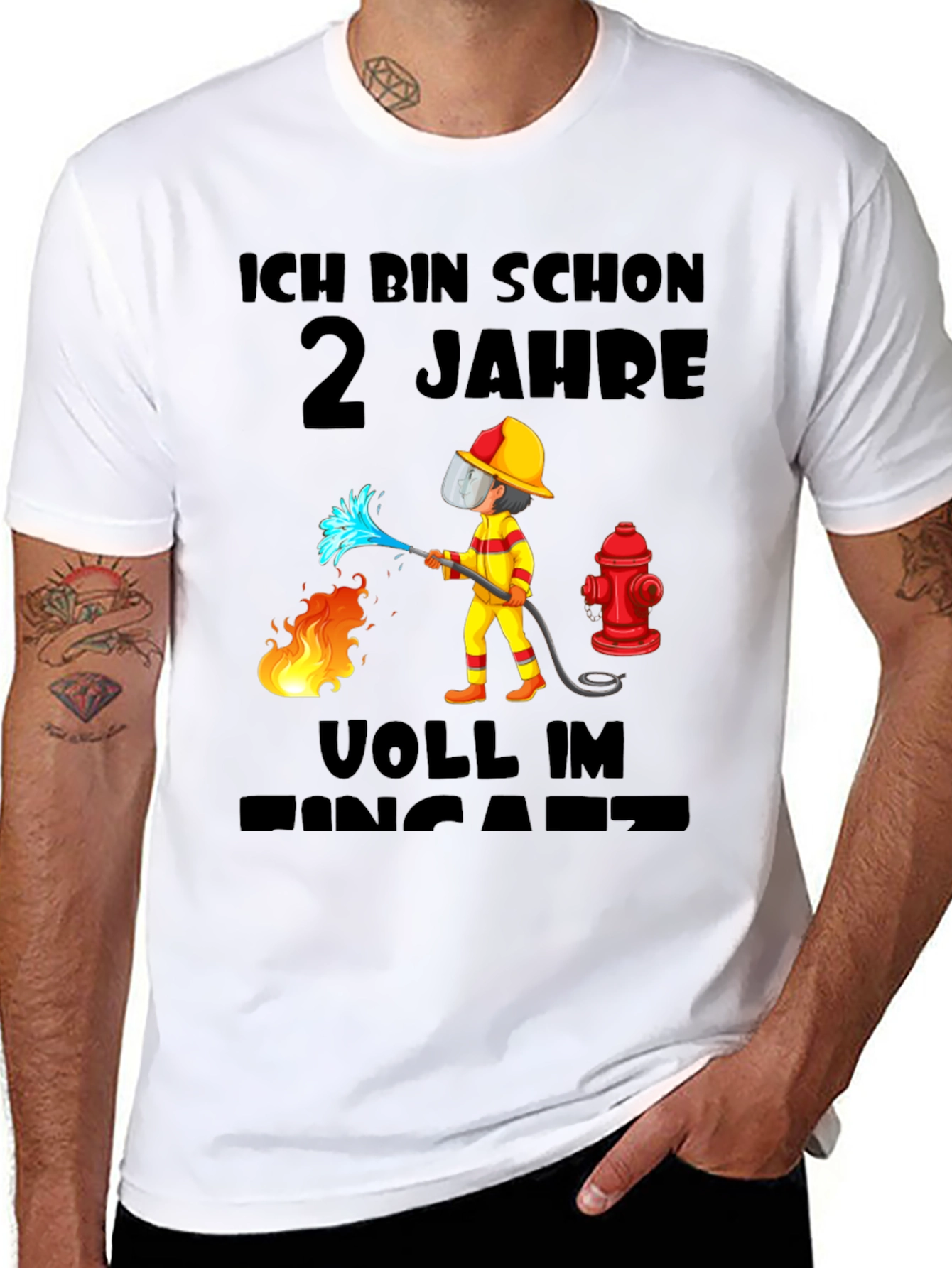 Firefighter 2nd Birthday T-Shirt