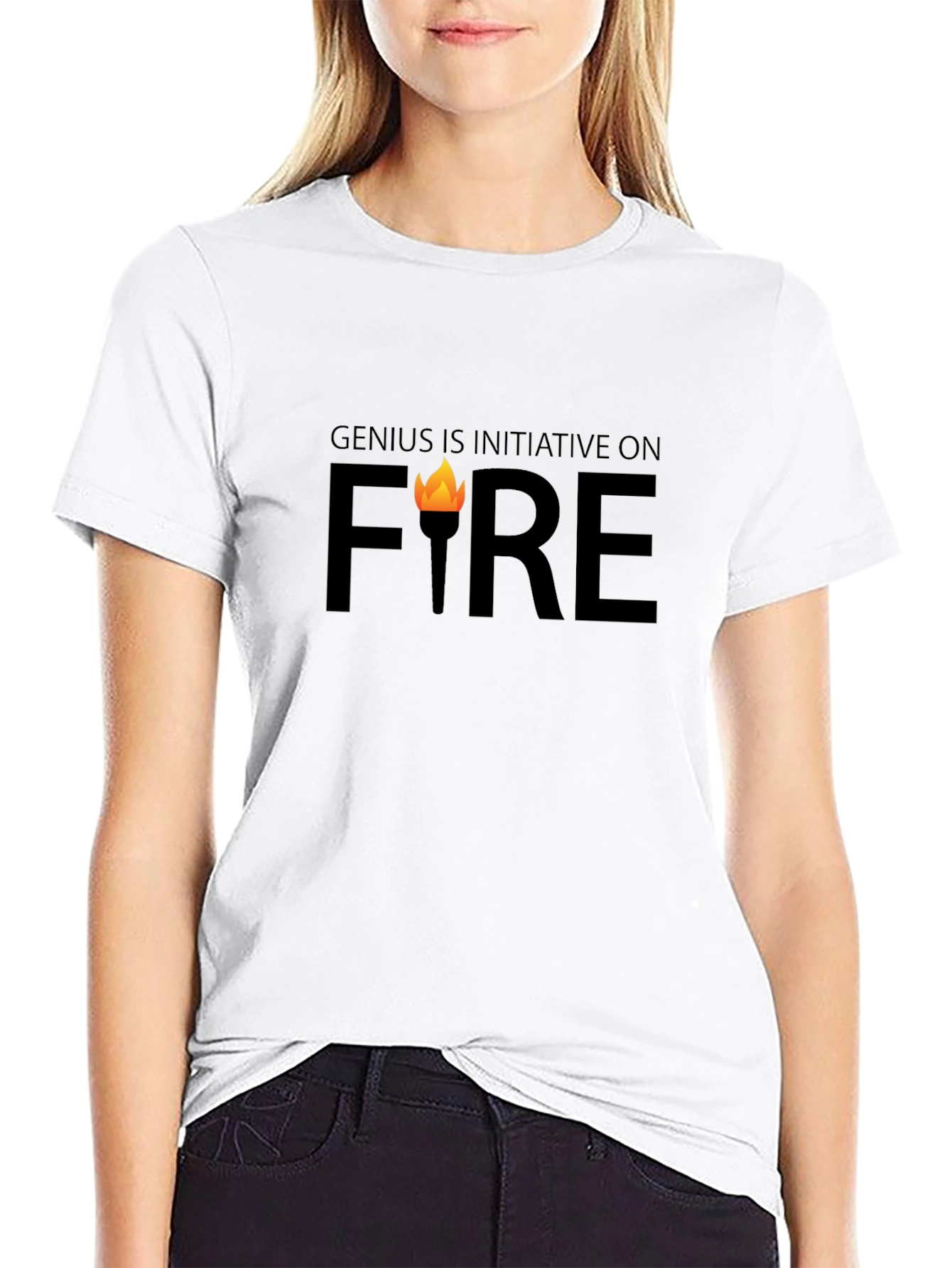 Genius On Fire Graphic T-Shirt - Initiative & Motivation