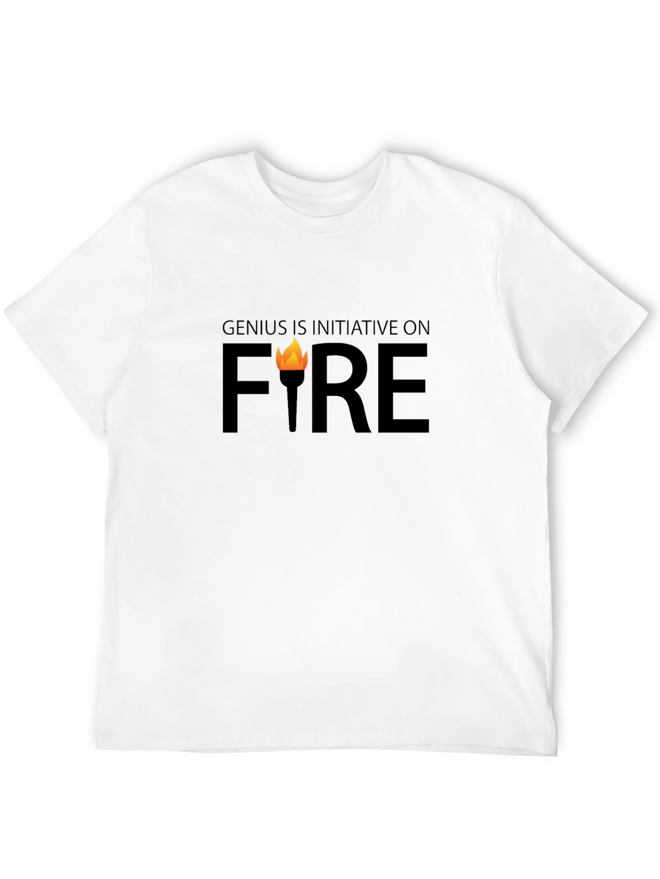 Genius On Fire Graphic T-Shirt - Initiative & Motivation