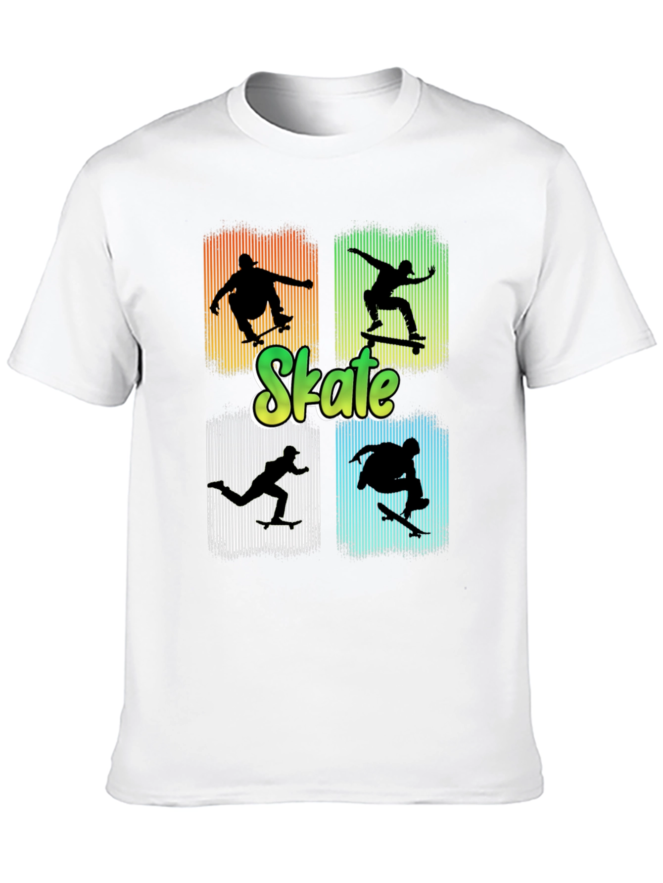 Skate Silhouette T-Shirt - Cool Graphic Tee