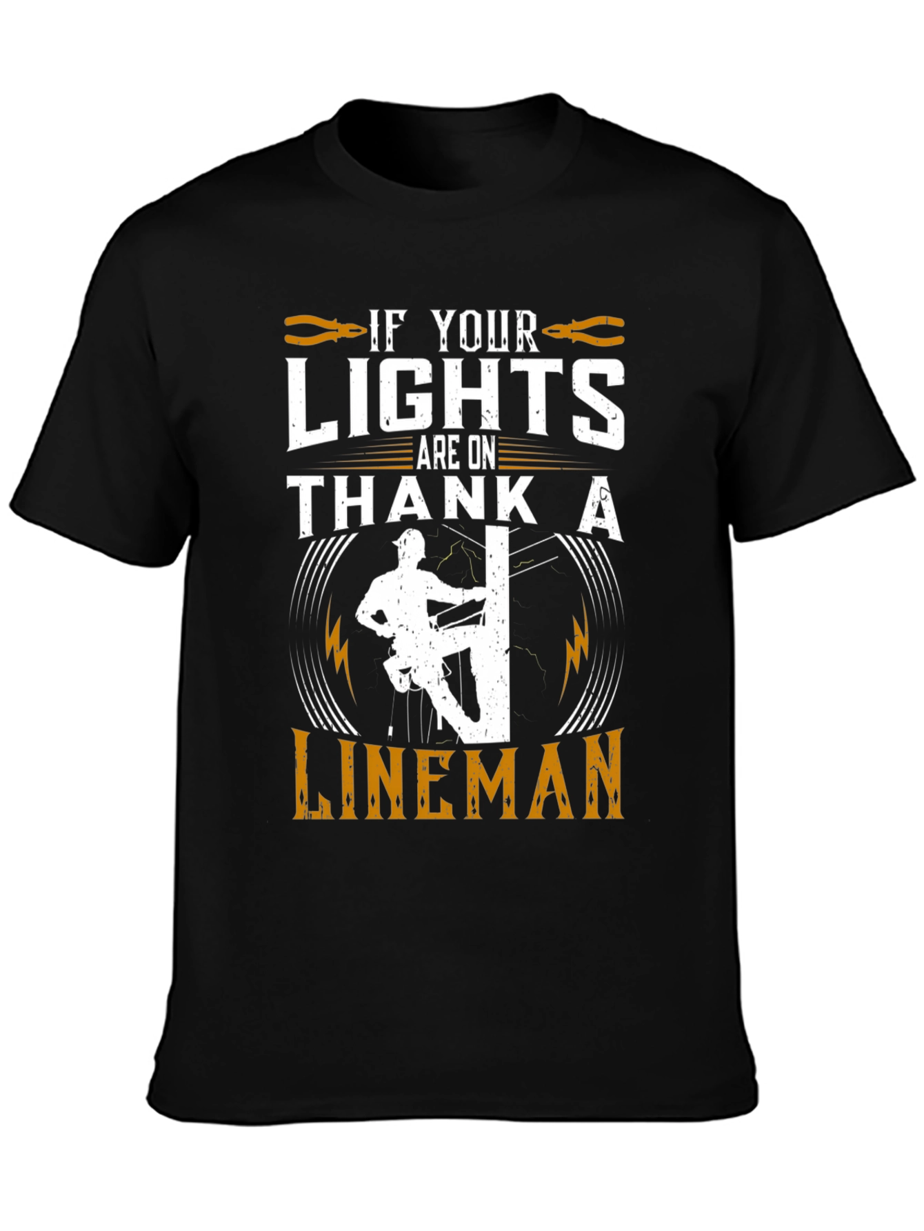 Lineman Tribute Graphic Tee - Electrical Worker Pride