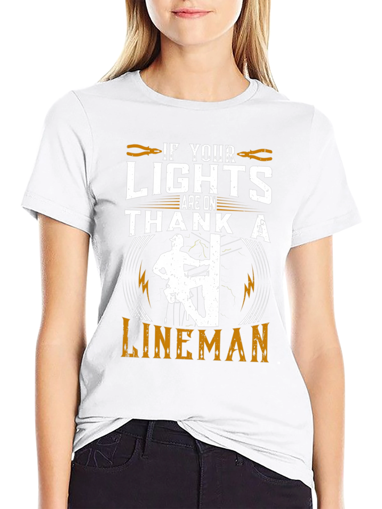 Lineman Tribute Graphic Tee - Electrical Worker Pride