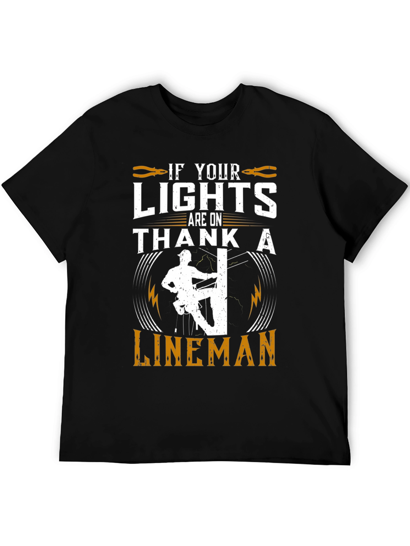 Lineman Tribute Graphic Tee - Electrical Worker Pride