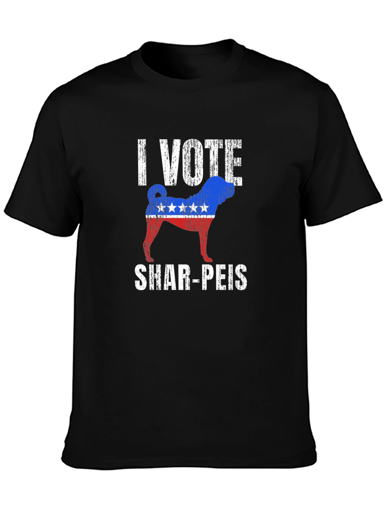I Vote Shar-Peis Patriotic T-Shirt