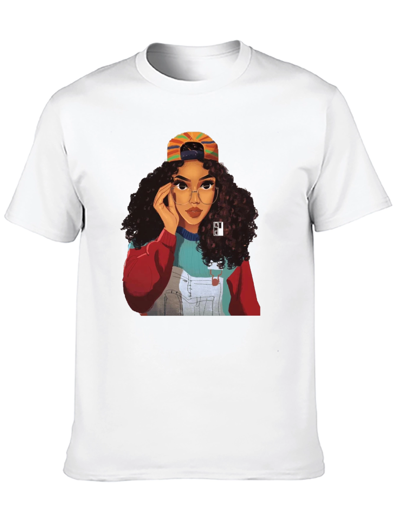 Stylish Black T-Shirt with Retro Girl Graphic