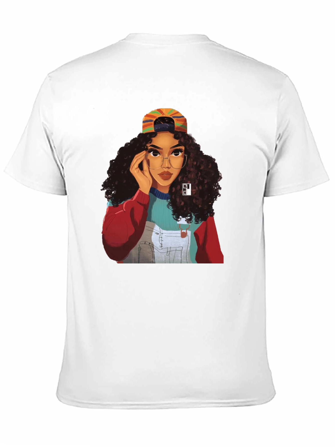 Stylish Black T-Shirt with Retro Girl Graphic