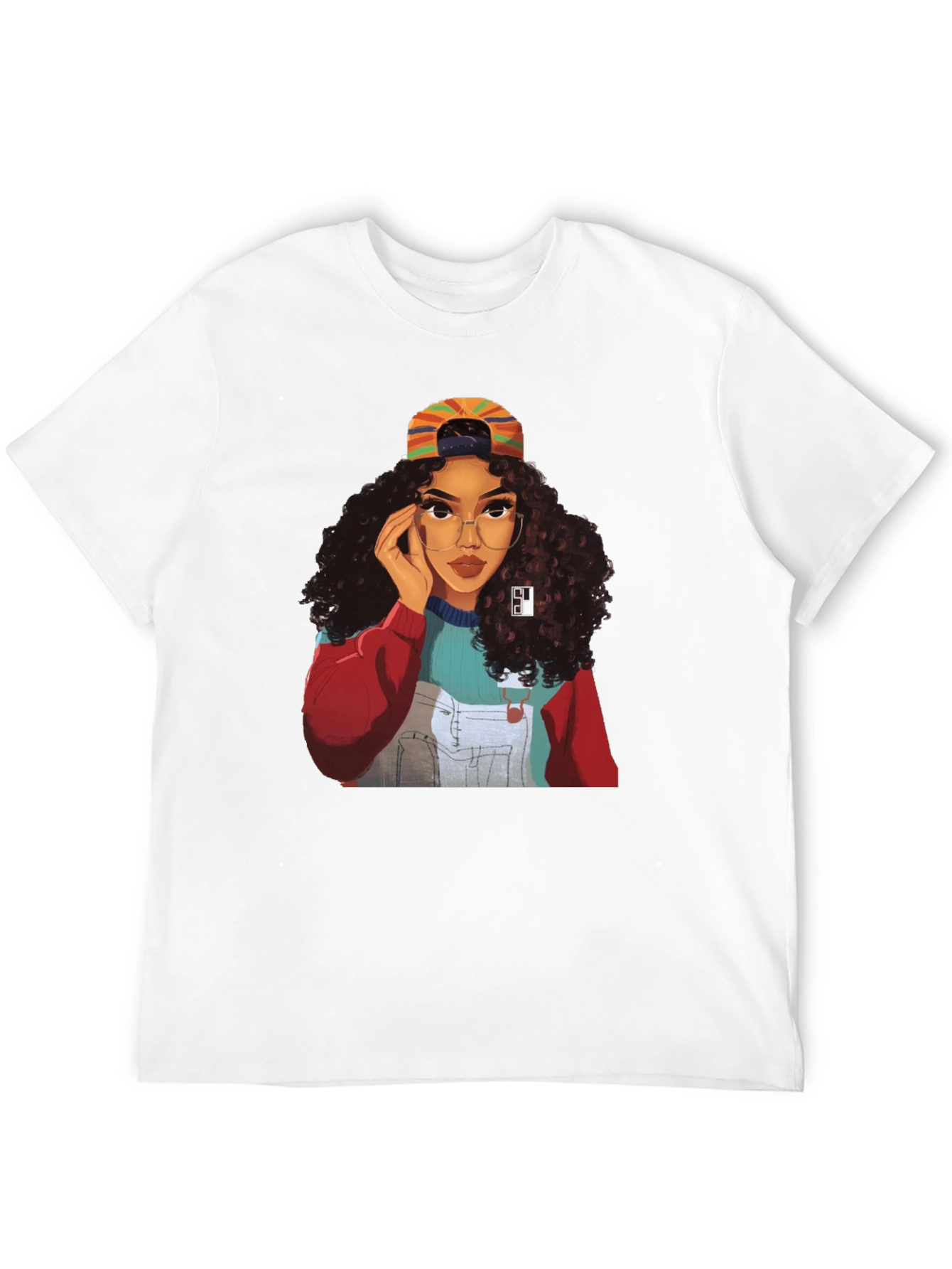 Stylish Black T-Shirt with Retro Girl Graphic