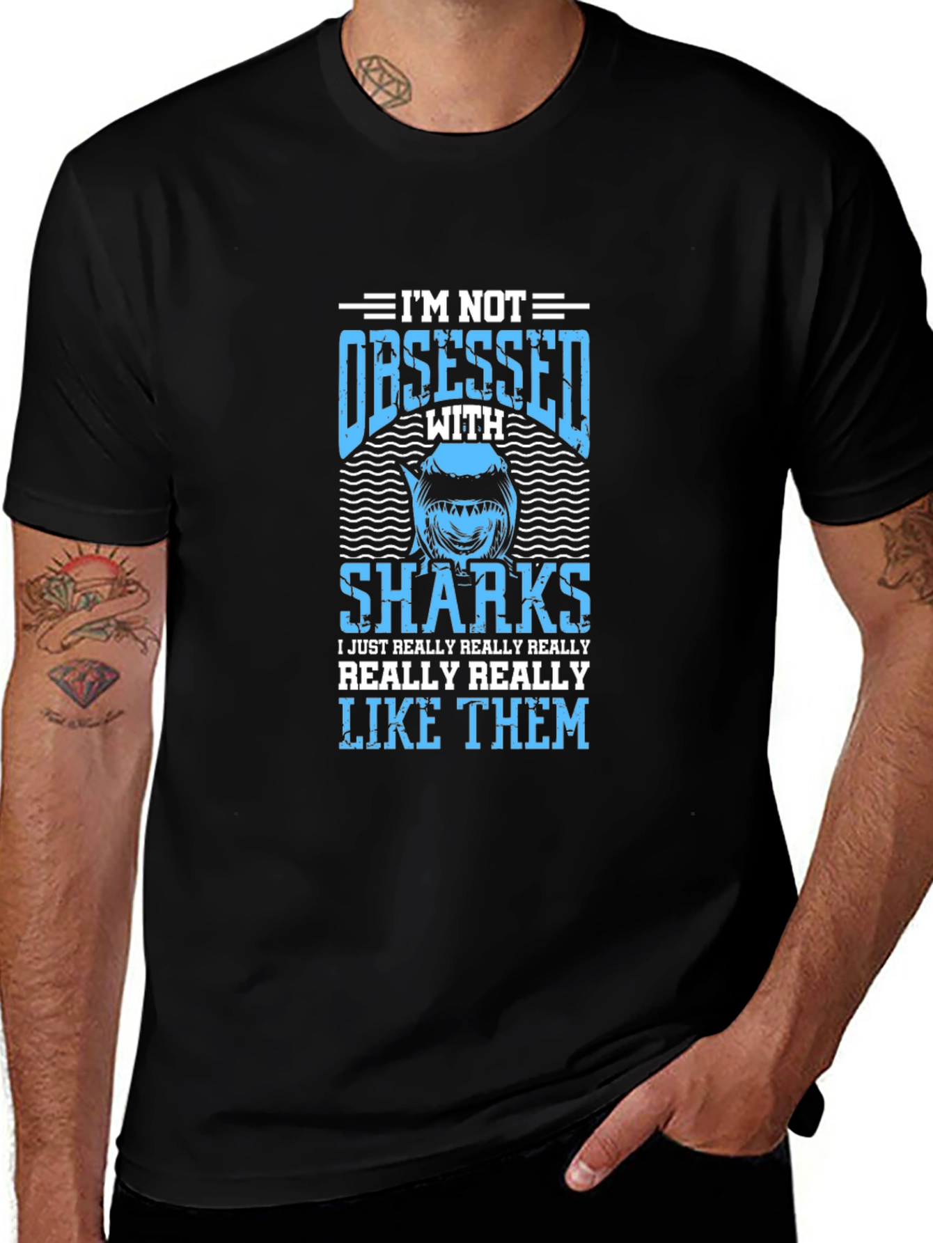 Funny Shark Lover T-Shirt - Im Not Obsessed