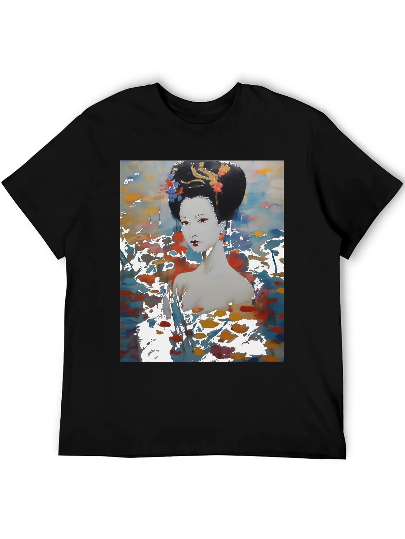 Geisha Art T-Shirt - Abstract Style