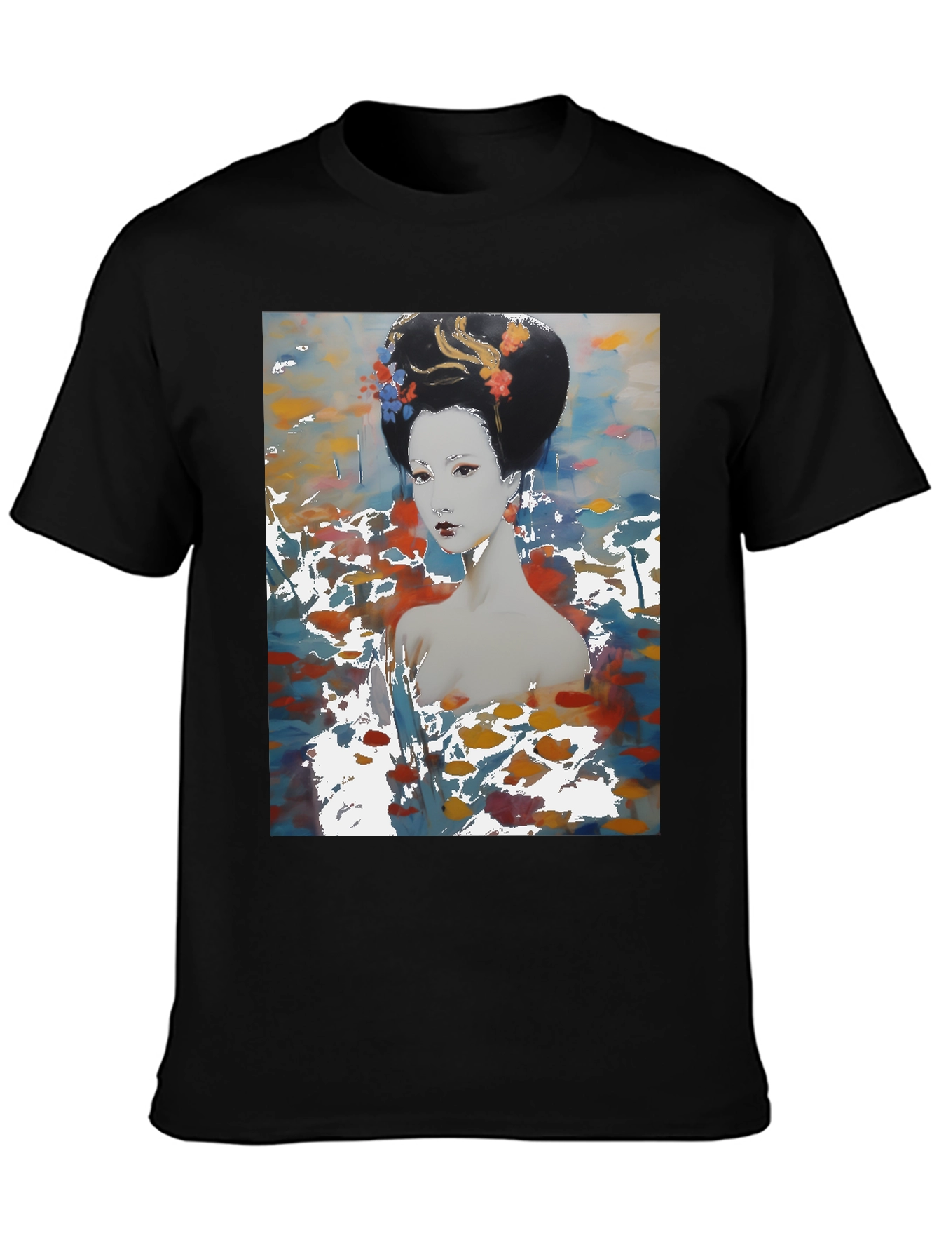 Geisha Art T-Shirt - Abstract Style