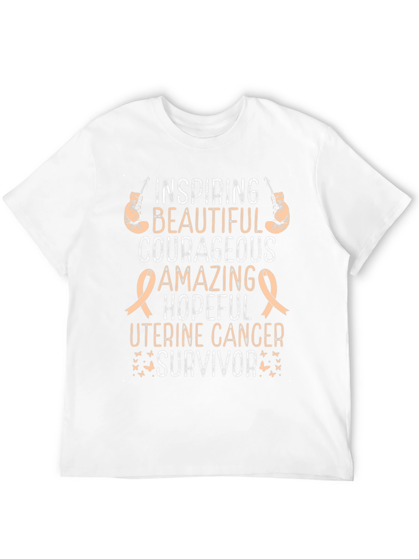 Uterine Cancer Survivor T-Shirt - Inspiring Beautiful