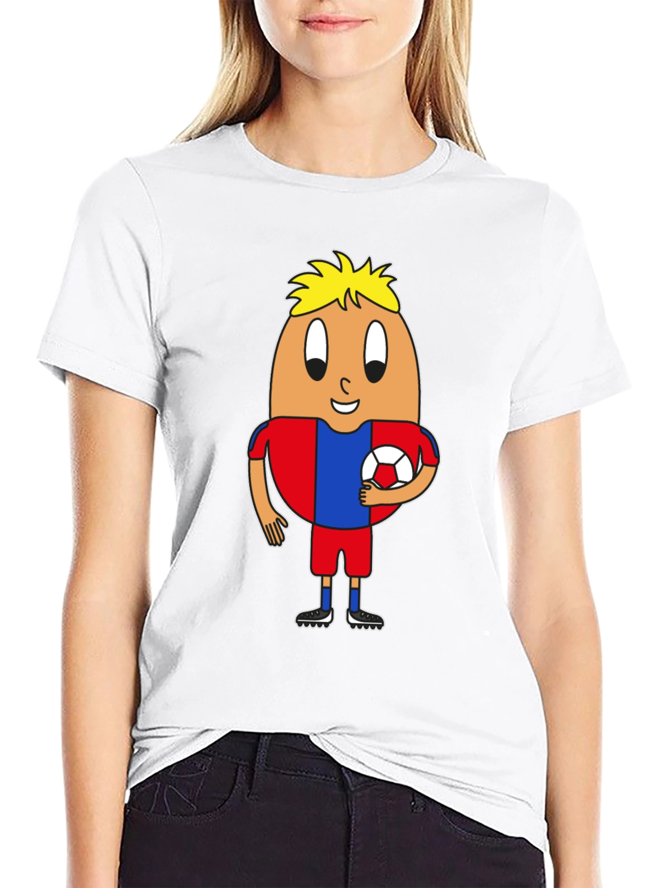 Egg Soccer Player Graphic Tee