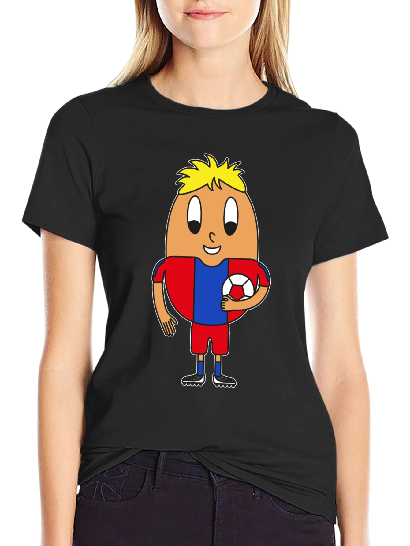 Egg Soccer Player Graphic Tee