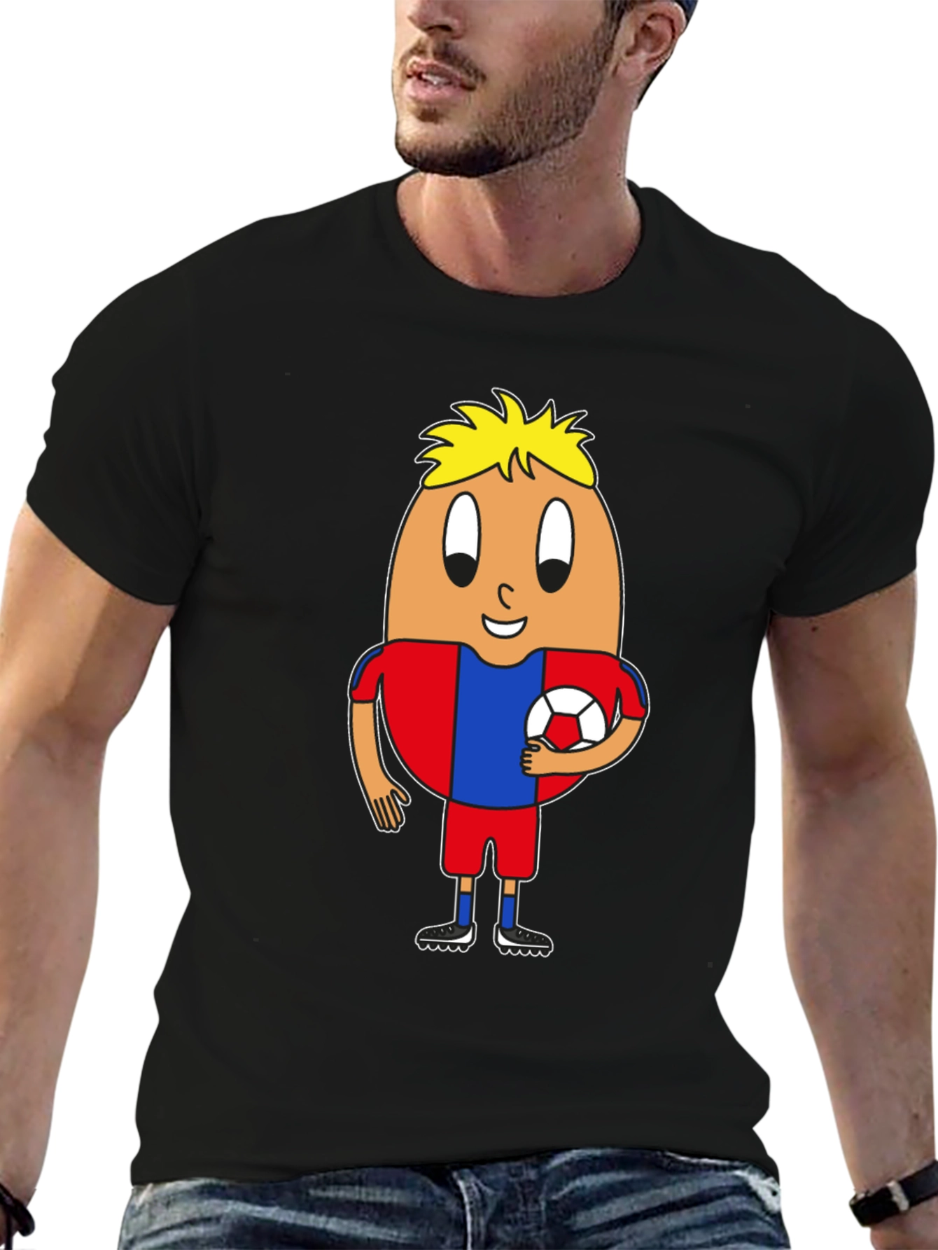 Egg Soccer Player Graphic Tee