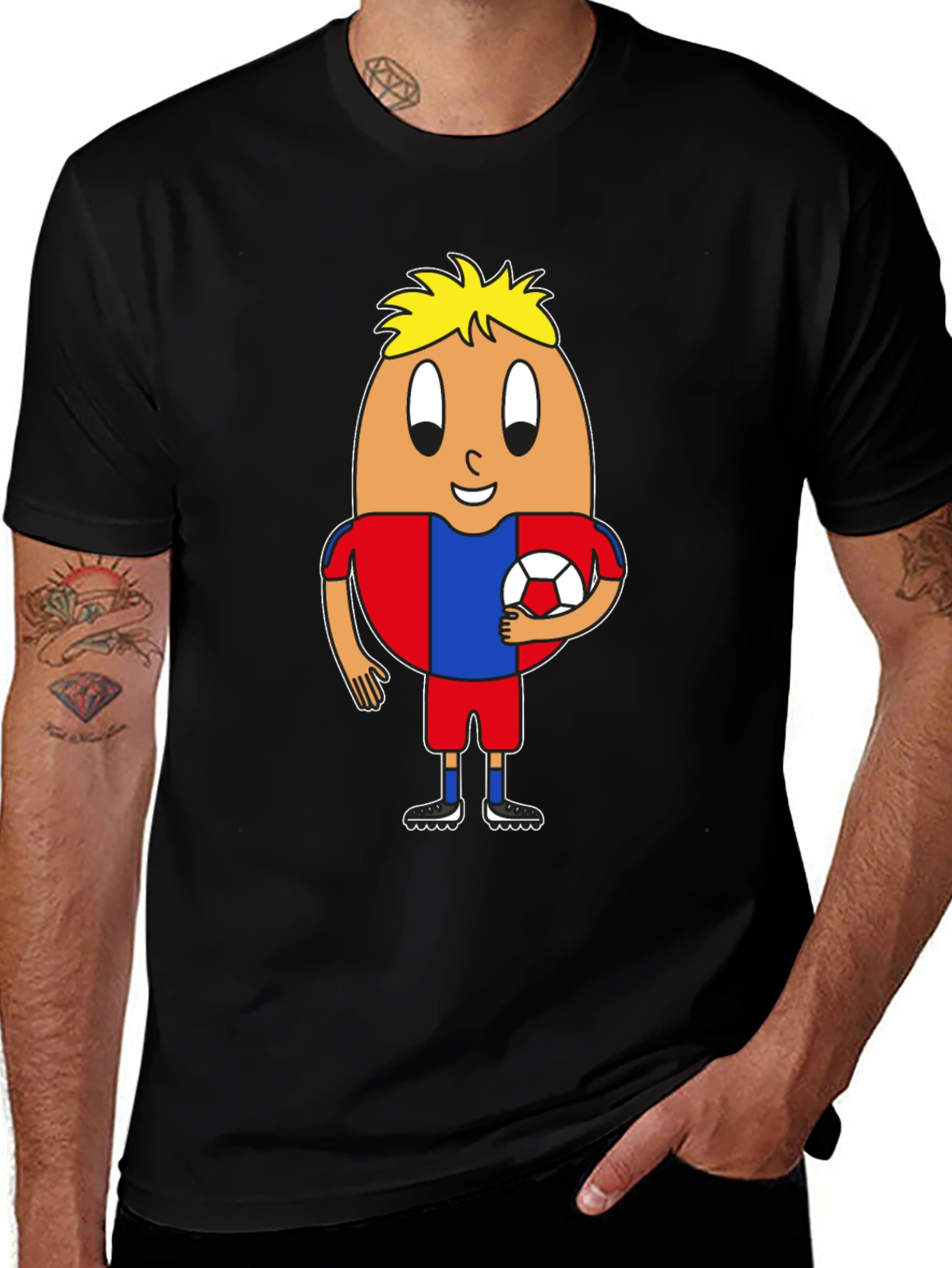 Egg Soccer Player Graphic Tee
