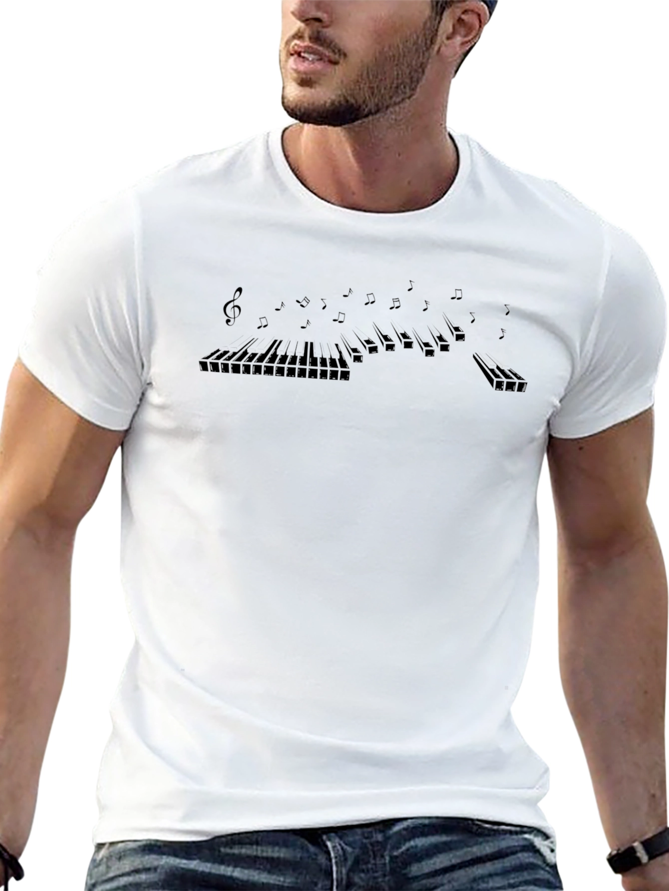 Musical Keys Black T-Shirt