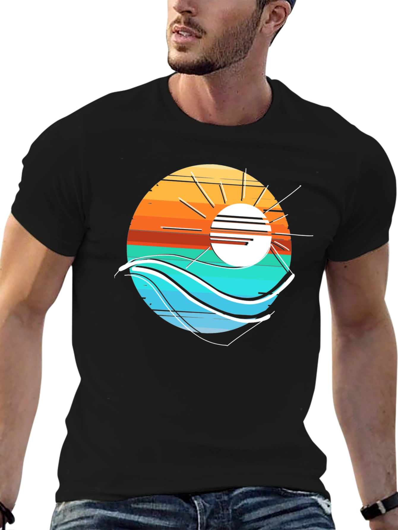 Sunset Wave Graphic T-Shirt