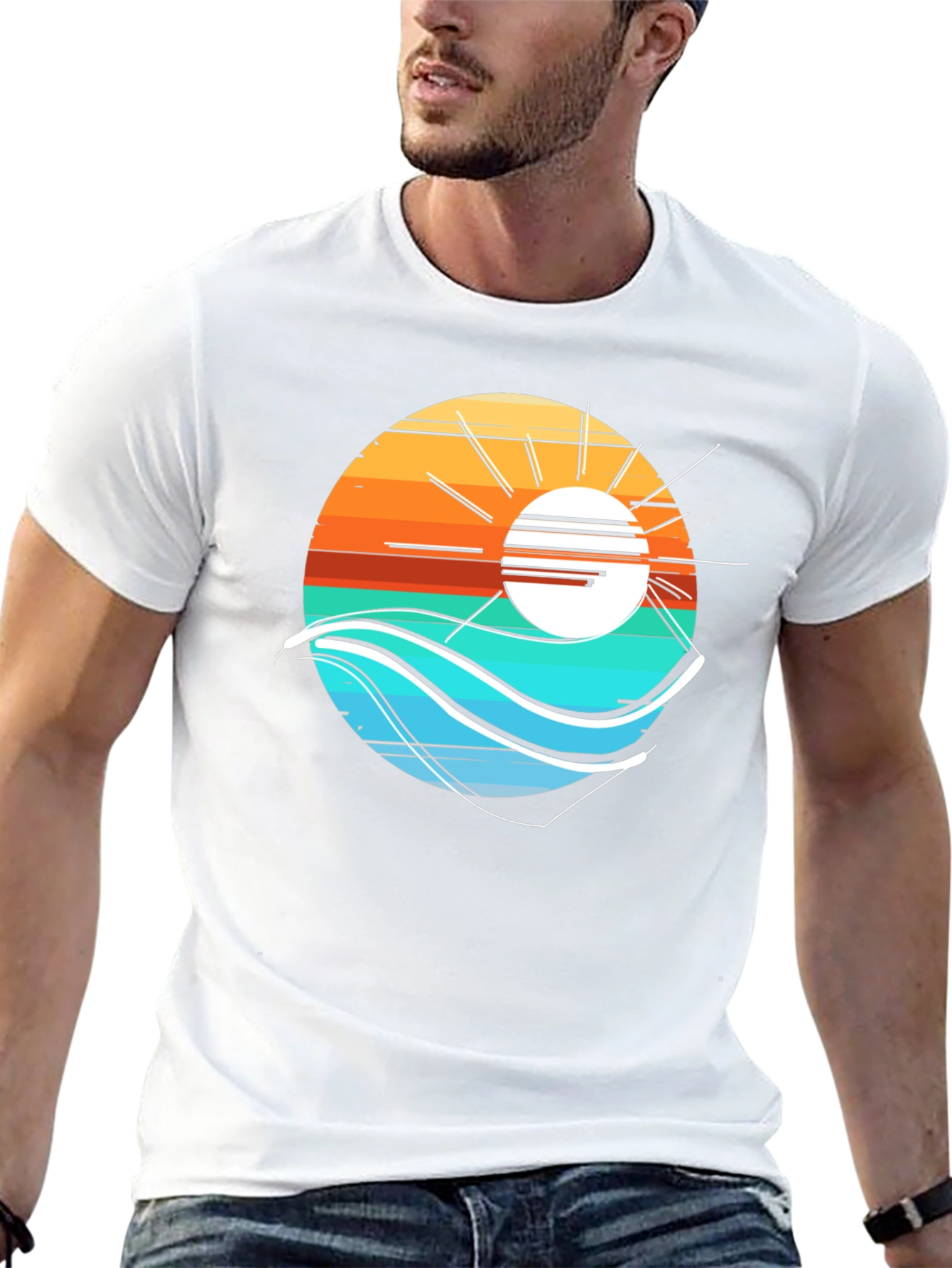 Sunset Wave Graphic T-Shirt