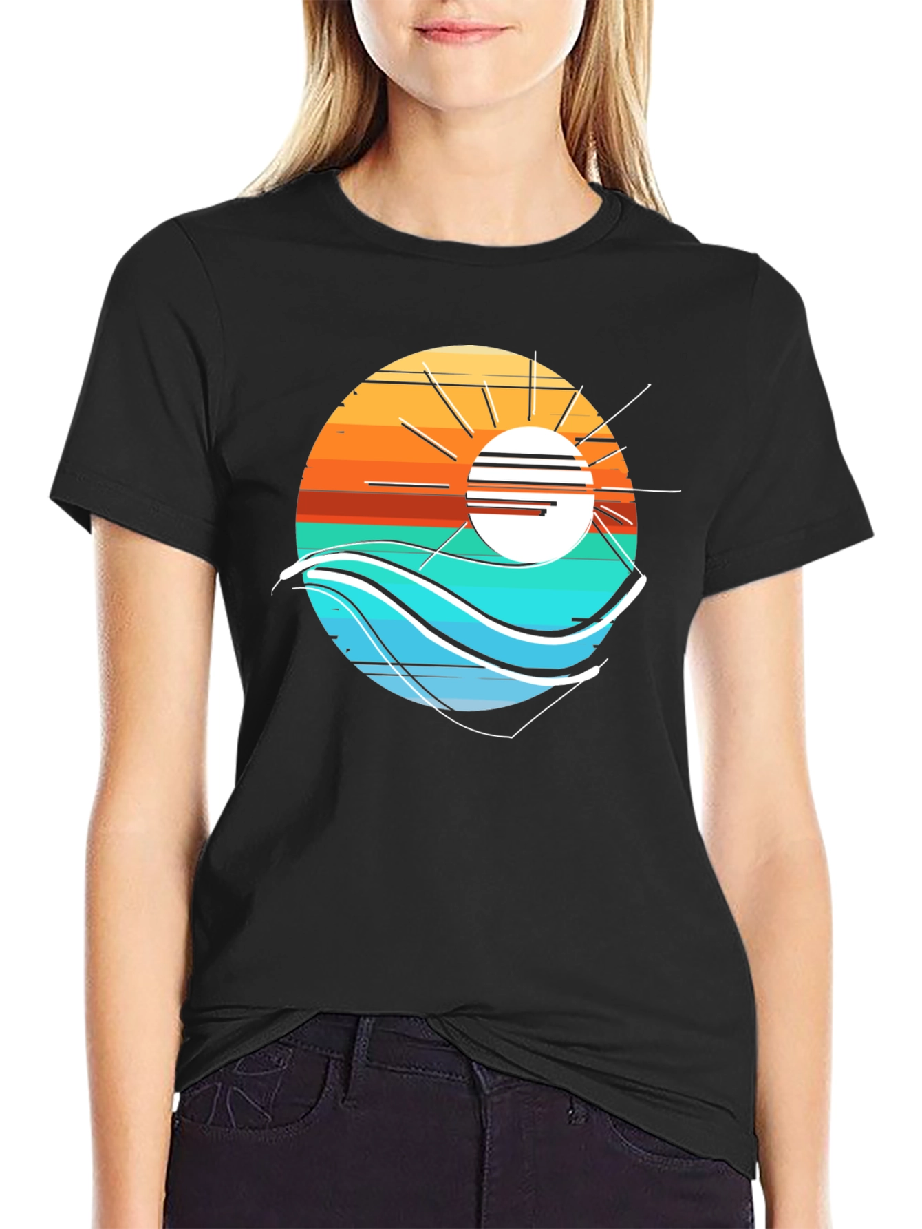Sunset Wave Graphic T-Shirt
