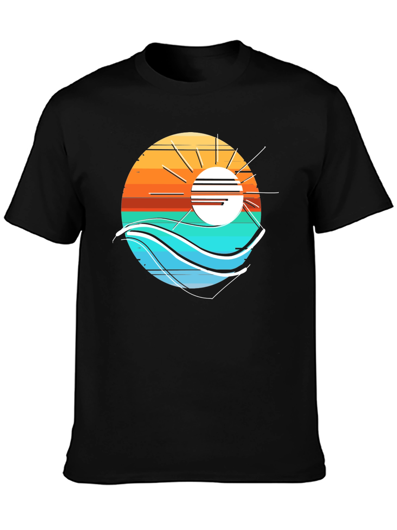 Sunset Wave Graphic T-Shirt