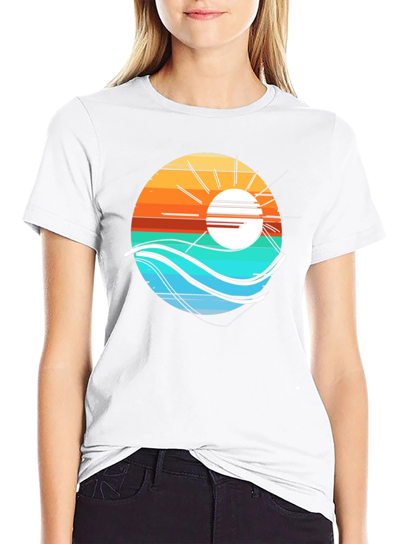 Sunset Wave Graphic T-Shirt