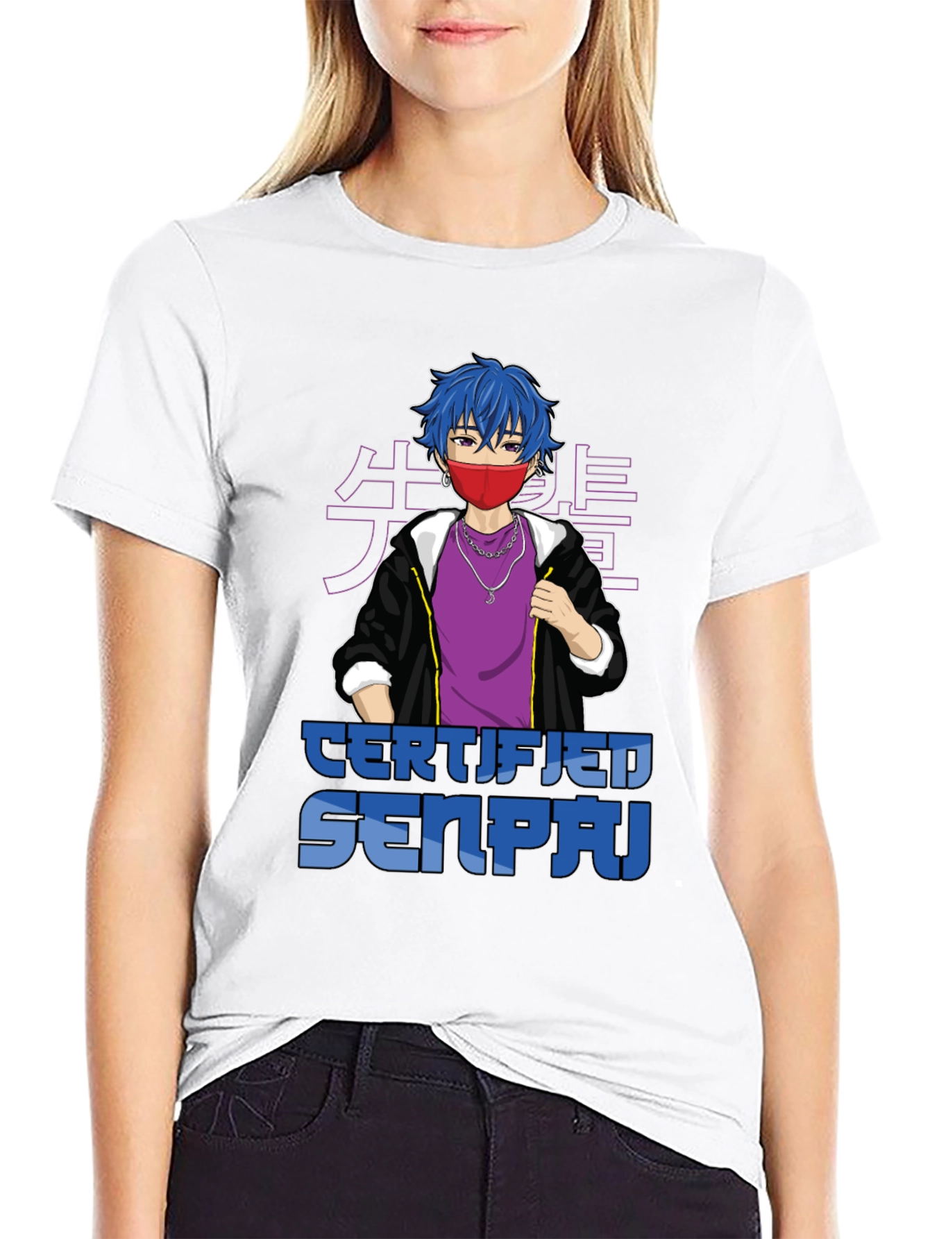 Certified Senpai Anime Style Graphic Tee