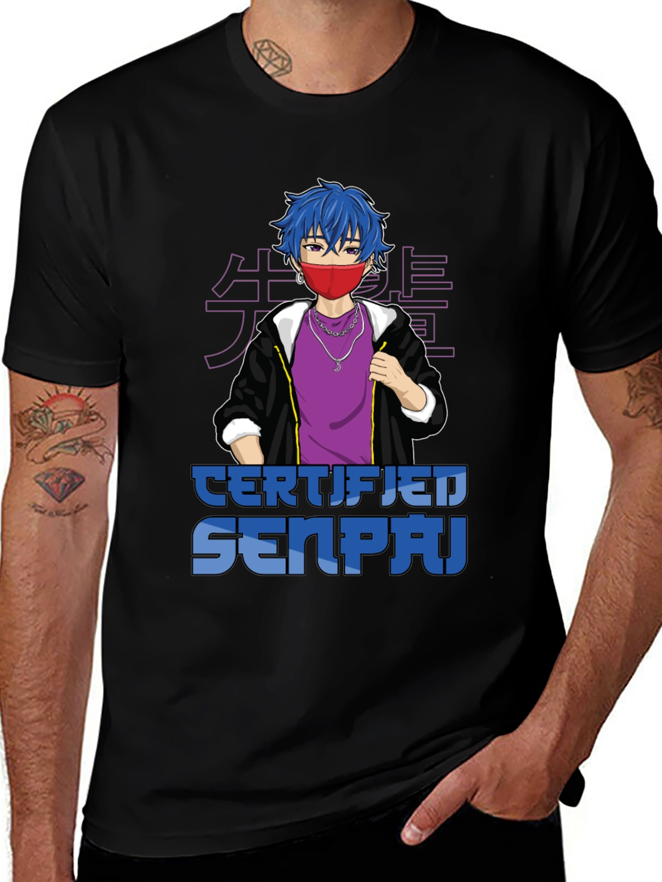 Certified Senpai Anime Style Graphic Tee