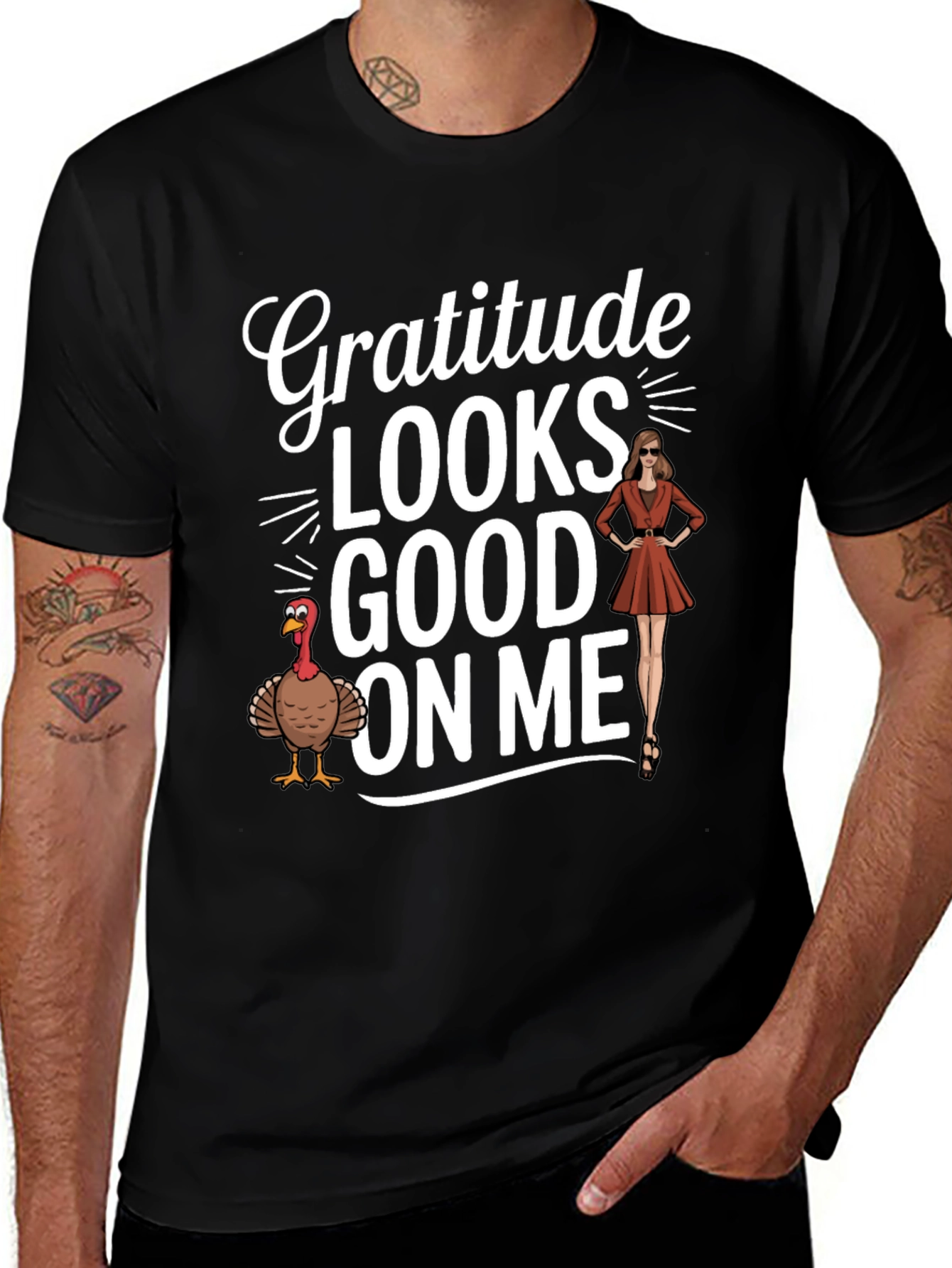 Gratitude Looks Good On Me - Thanksgiving T-Shirt