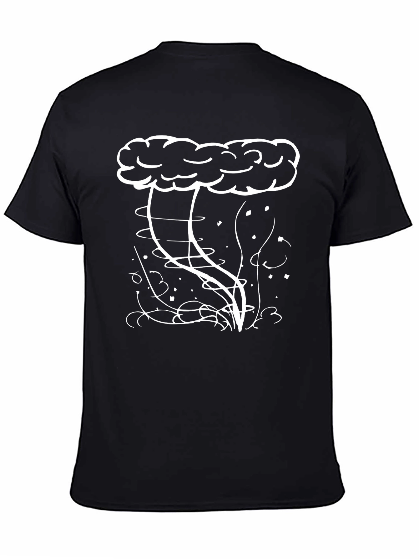 Storm Cloud Graphic Tee - Mens Black T-Shirt